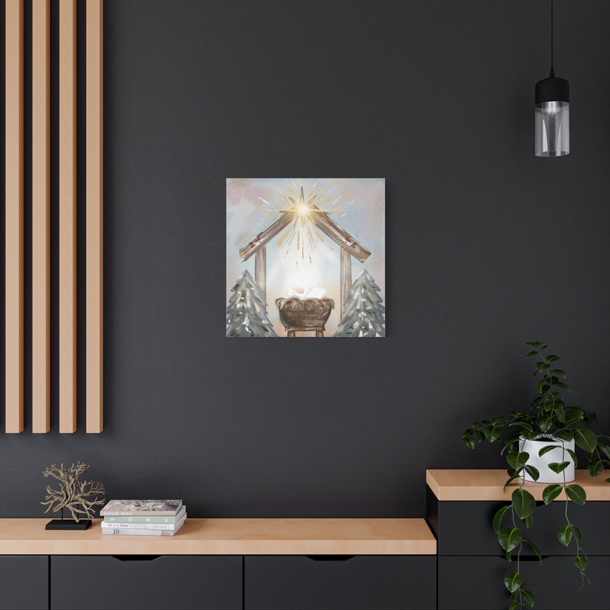 Joy to the World – Digital Nativity Art Print