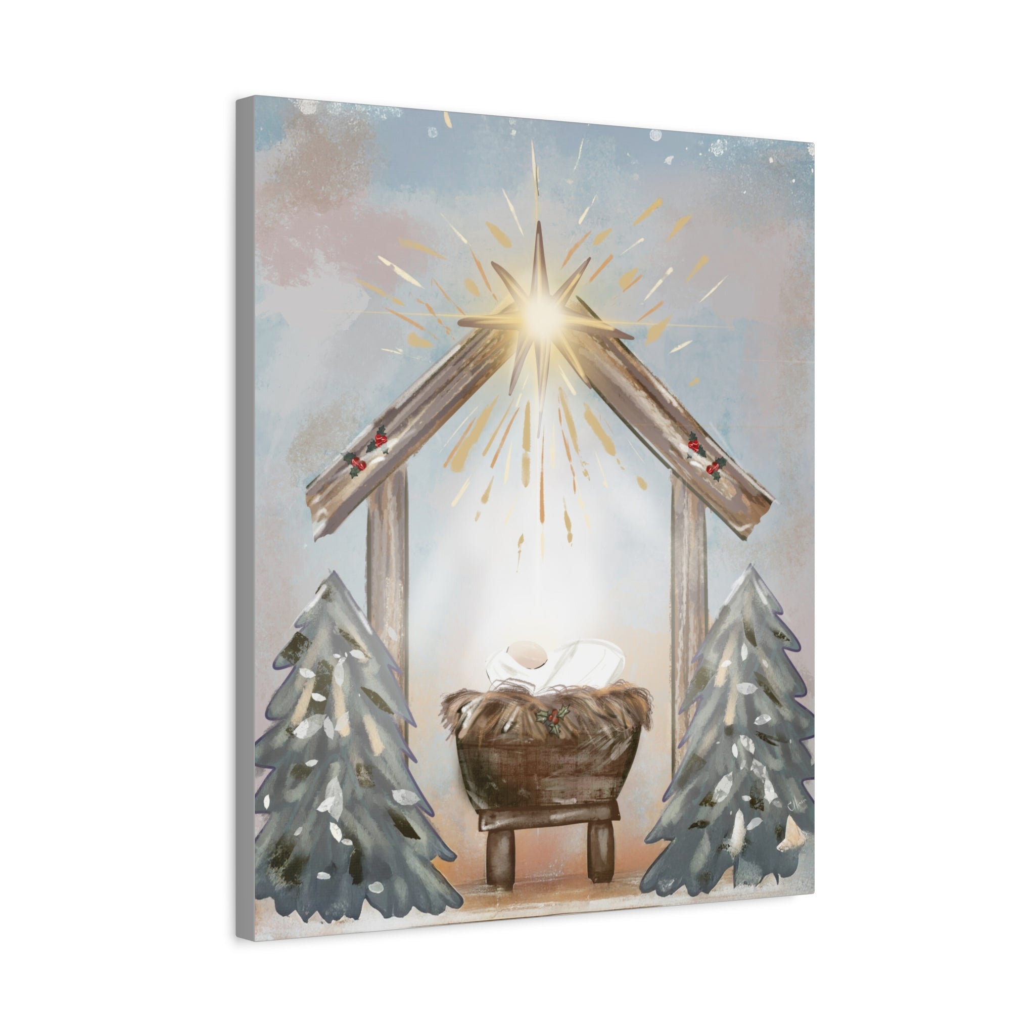 Joy to the World – Digital Nativity Art Print