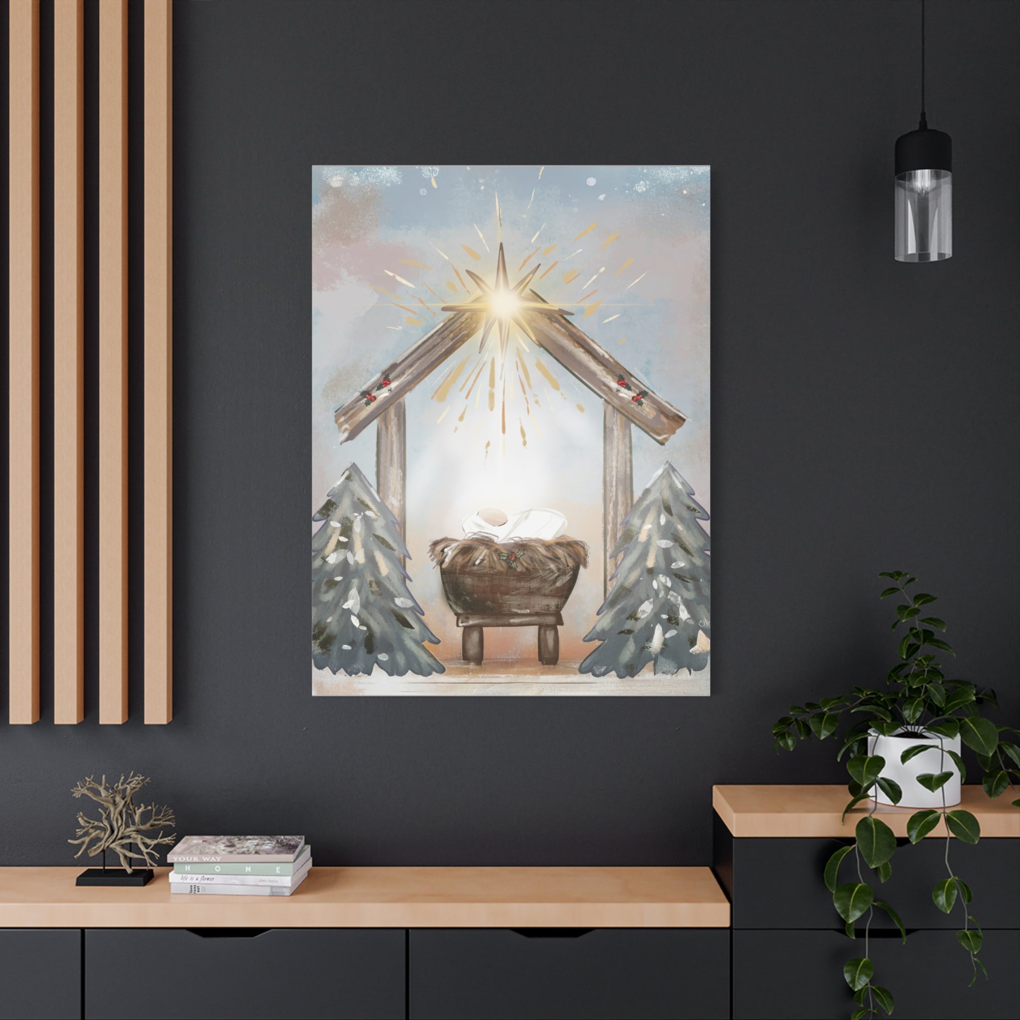 Joy to the World – Digital Nativity Art Print