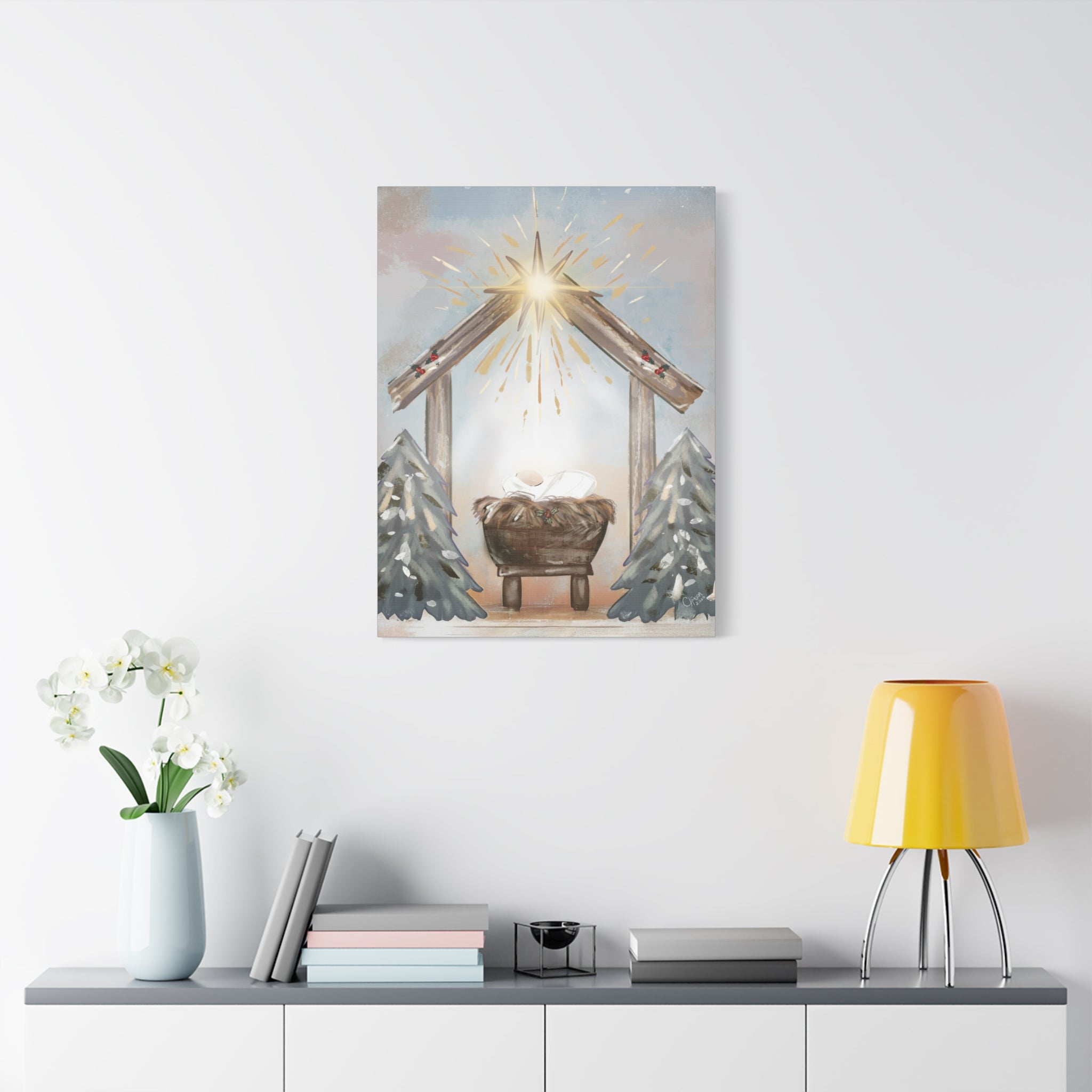 Joy to the World – Digital Nativity Art Print
