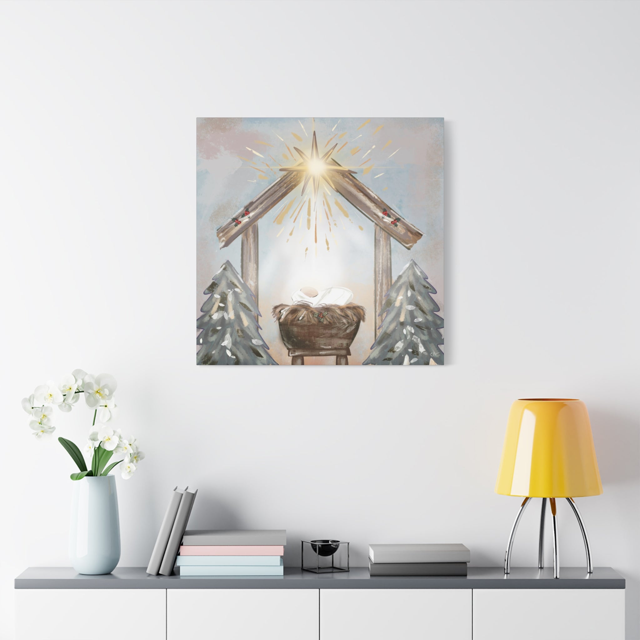 Joy to the World – Digital Nativity Art Print