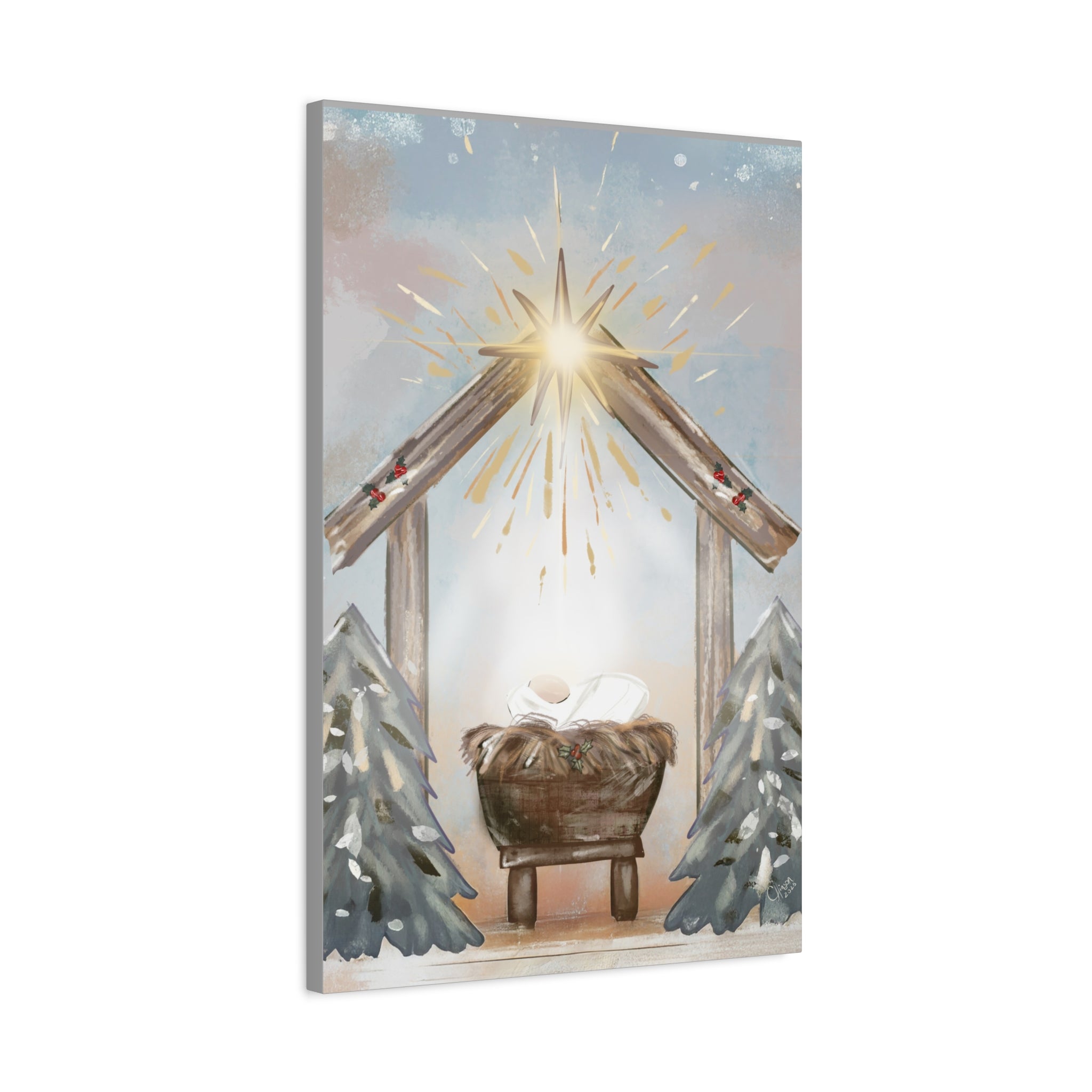 Joy to the World – Digital Nativity Art Print