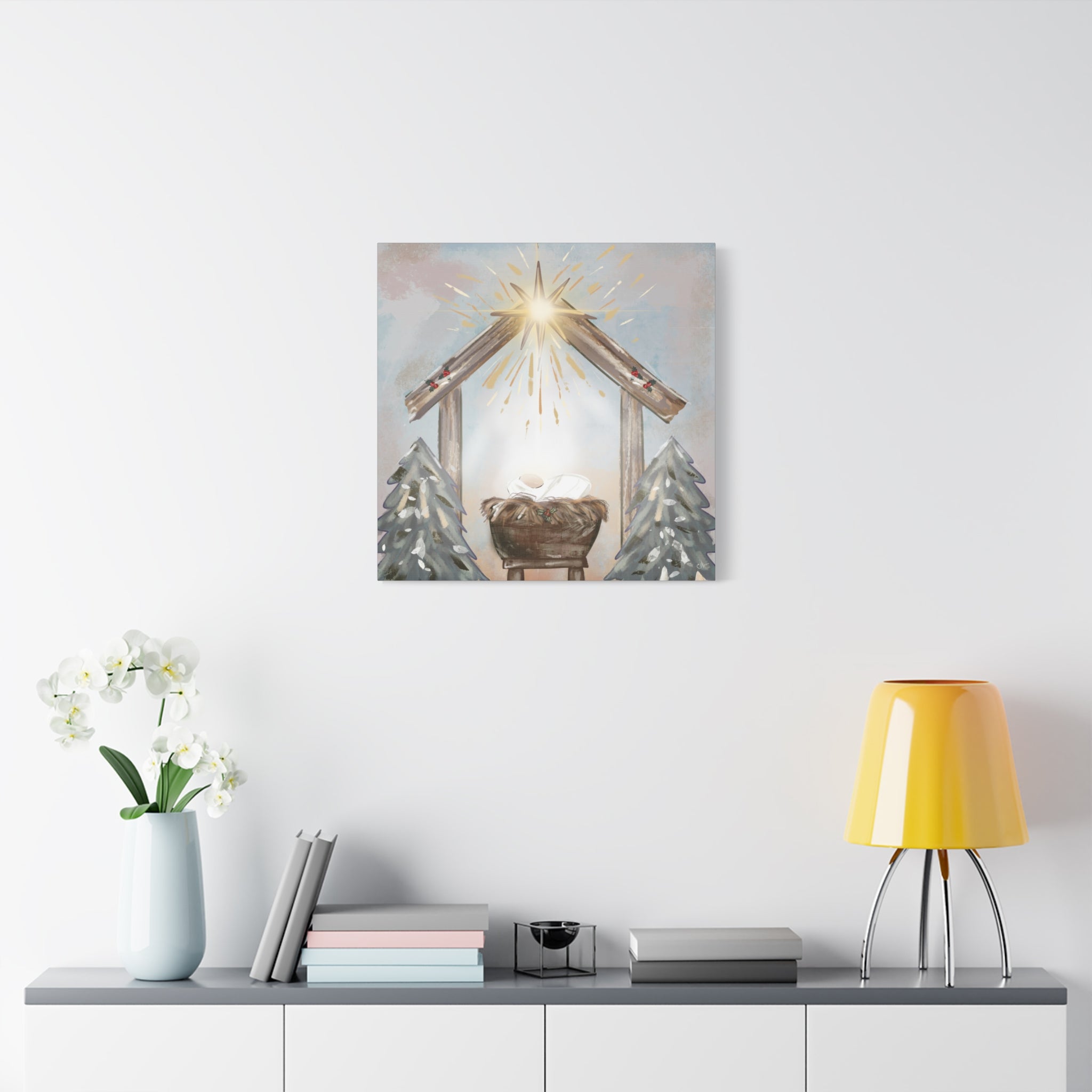 Joy to the World – Digital Nativity Art Print