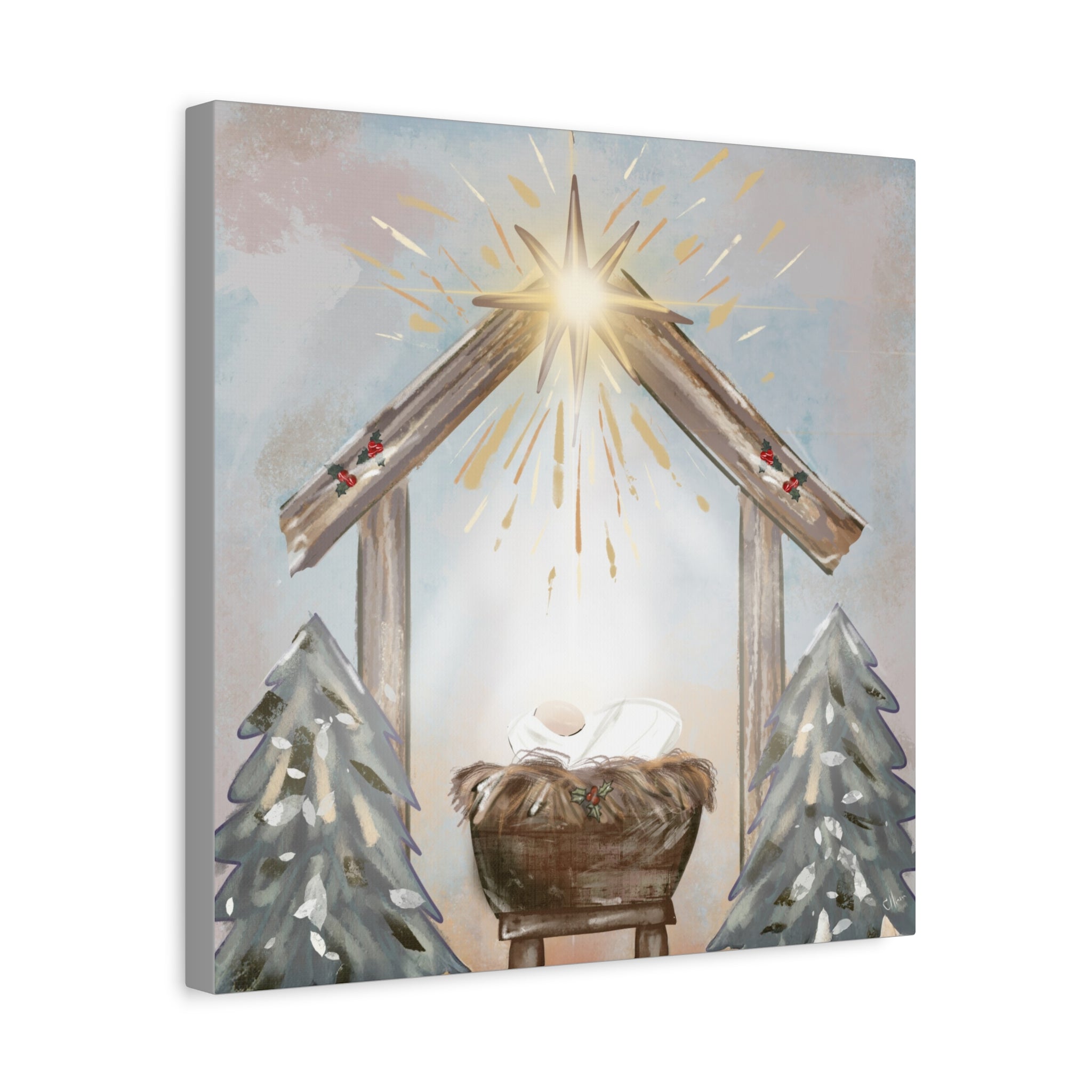 Joy to the World – Digital Nativity Art Print