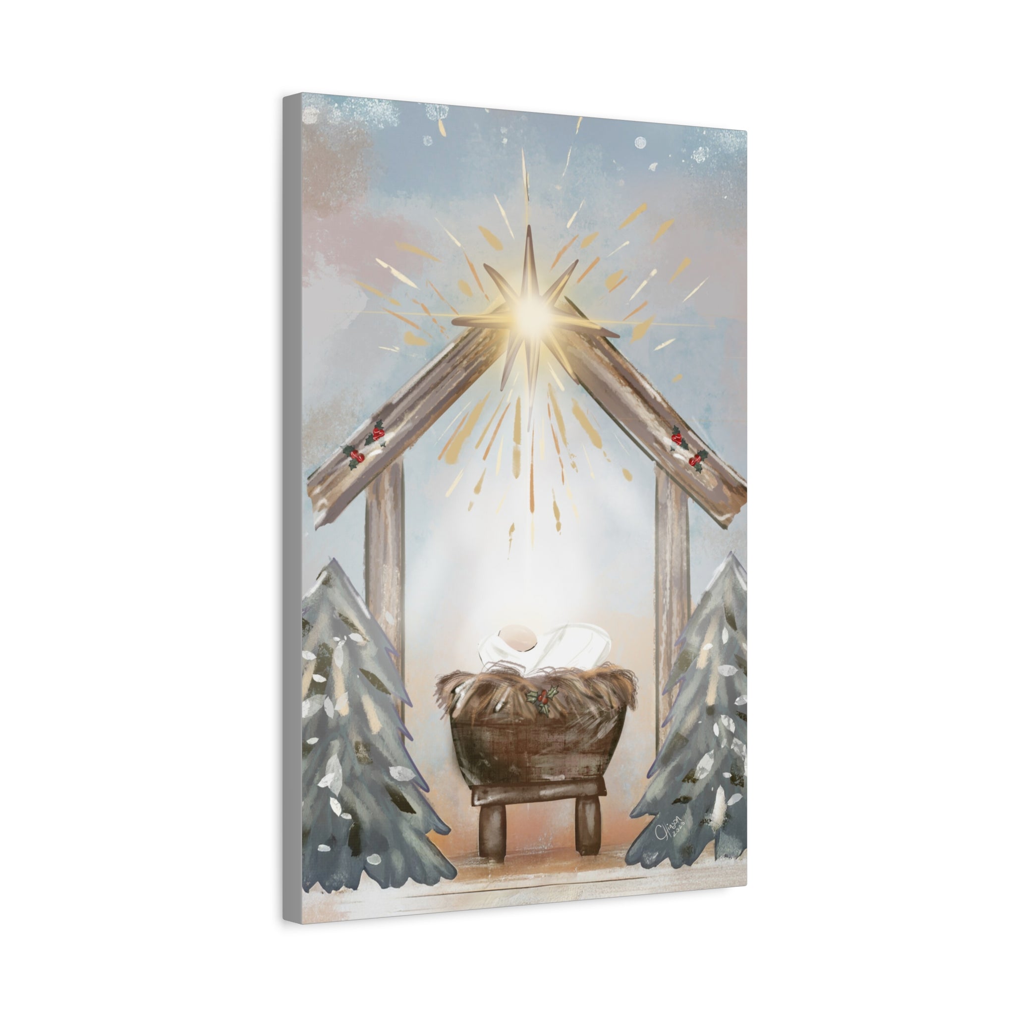 Joy to the World – Digital Nativity Art Print