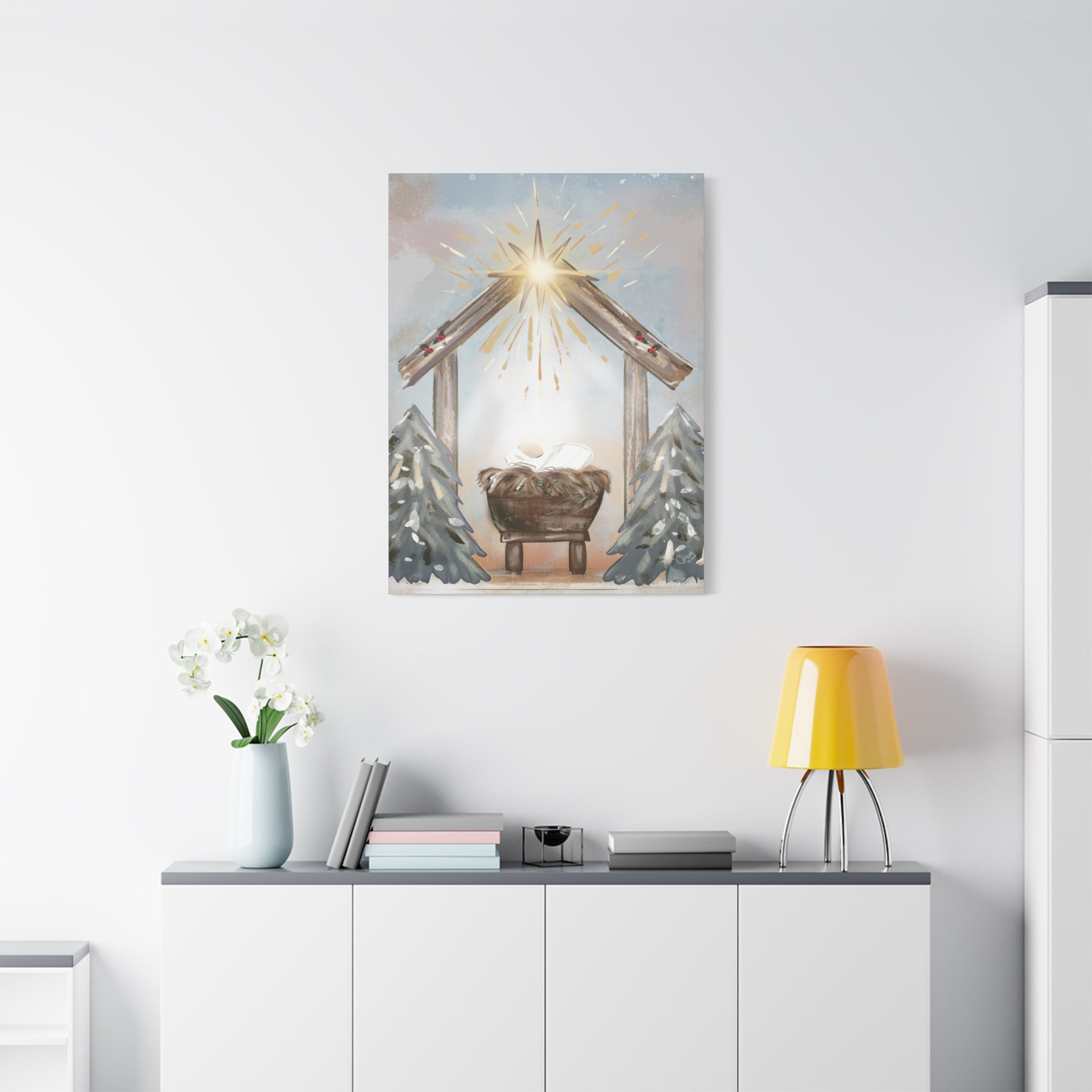 Joy to the World – Digital Nativity Art Print