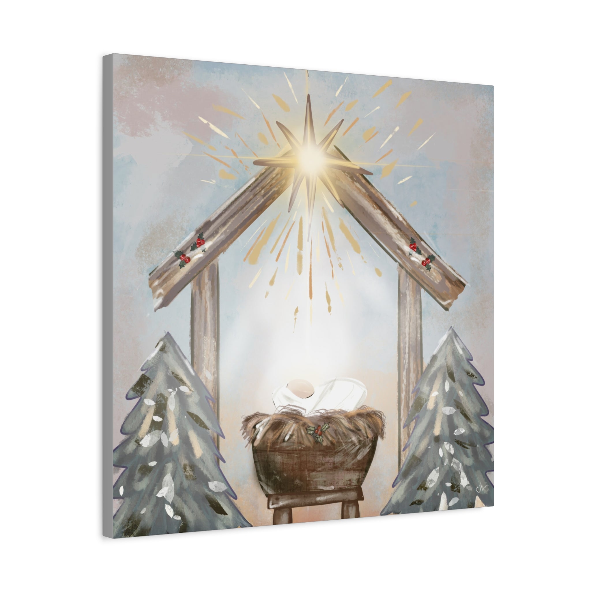 Joy to the World – Digital Nativity Art Print