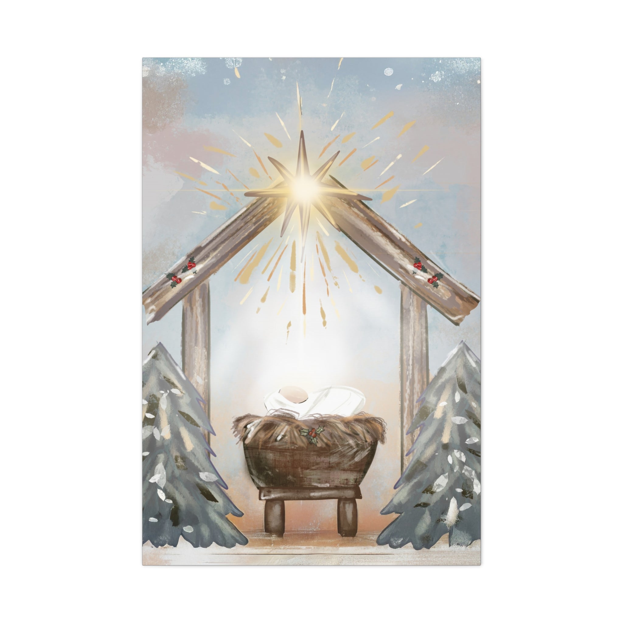 Joy to the World – Digital Nativity Art Print