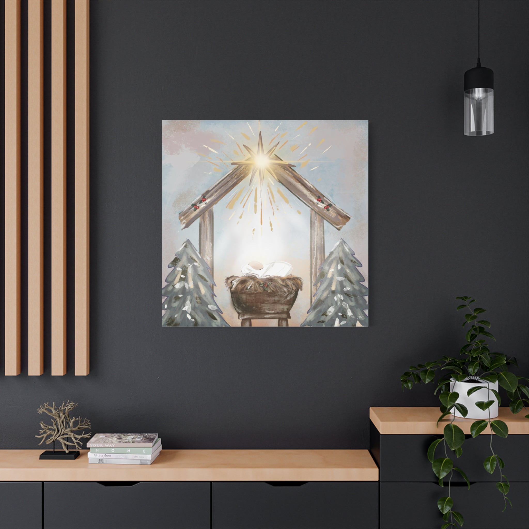 Joy to the World – Digital Nativity Art Print