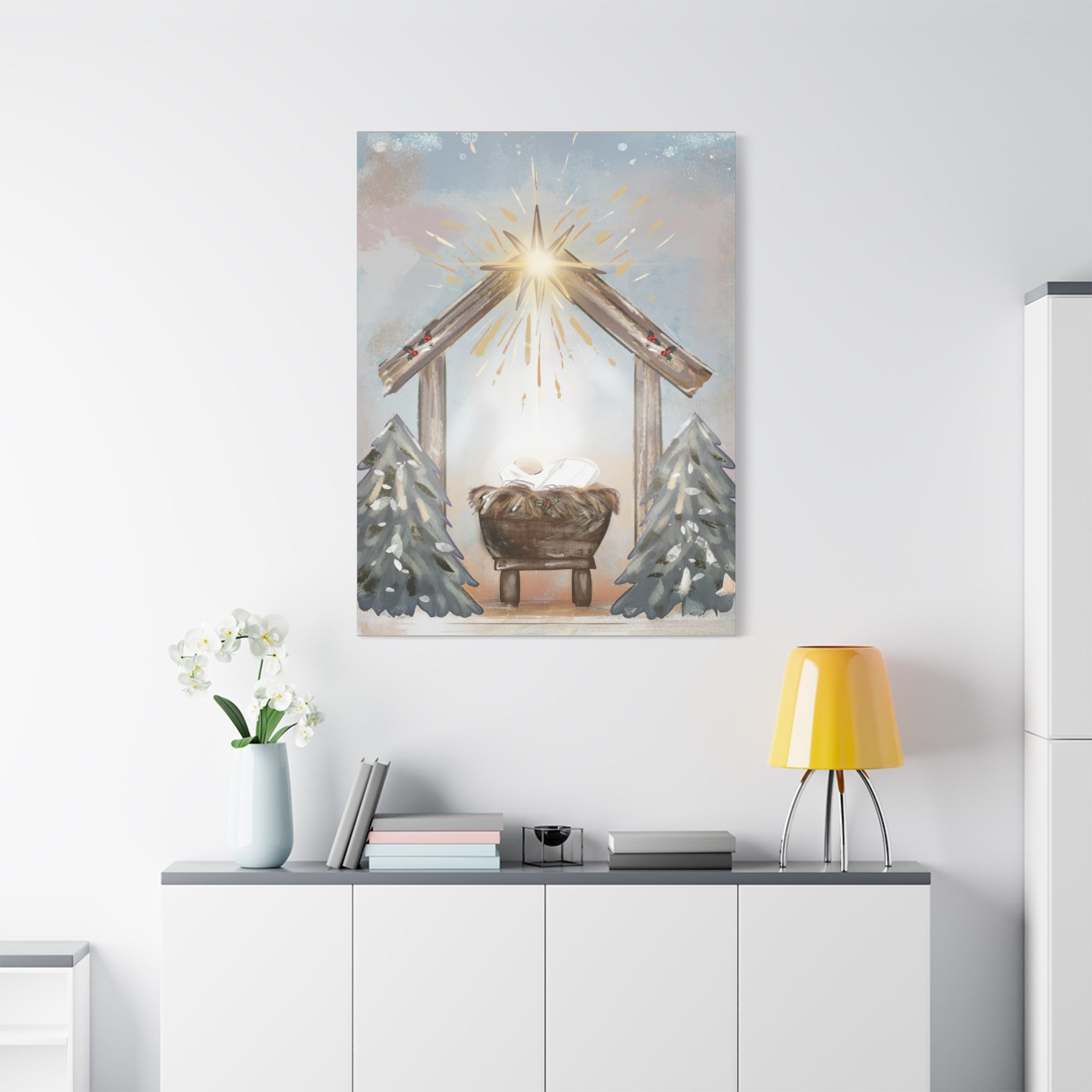 Joy to the World – Digital Nativity Art Print