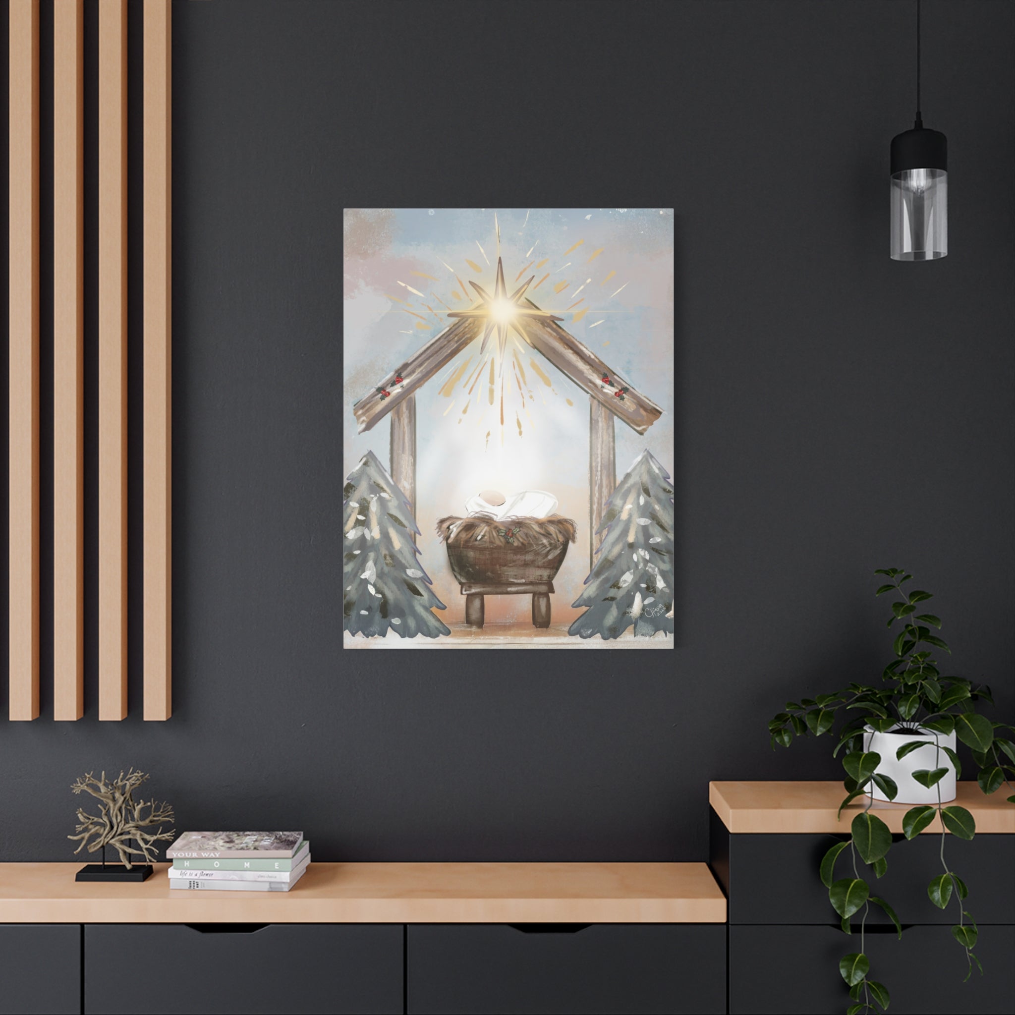 Joy to the World – Digital Nativity Art Print