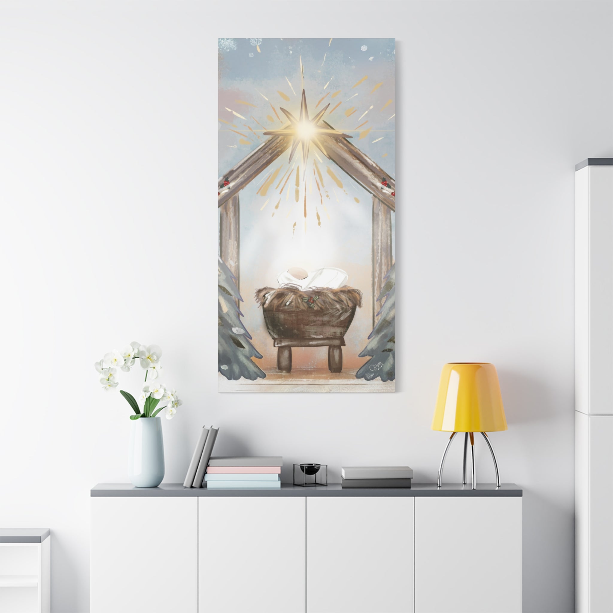 Joy to the World – Digital Nativity Art Print