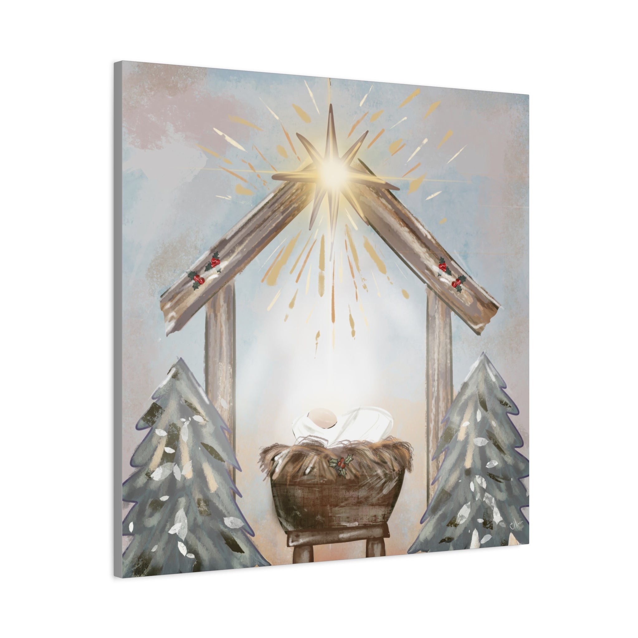 Joy to the World – Digital Nativity Art Print