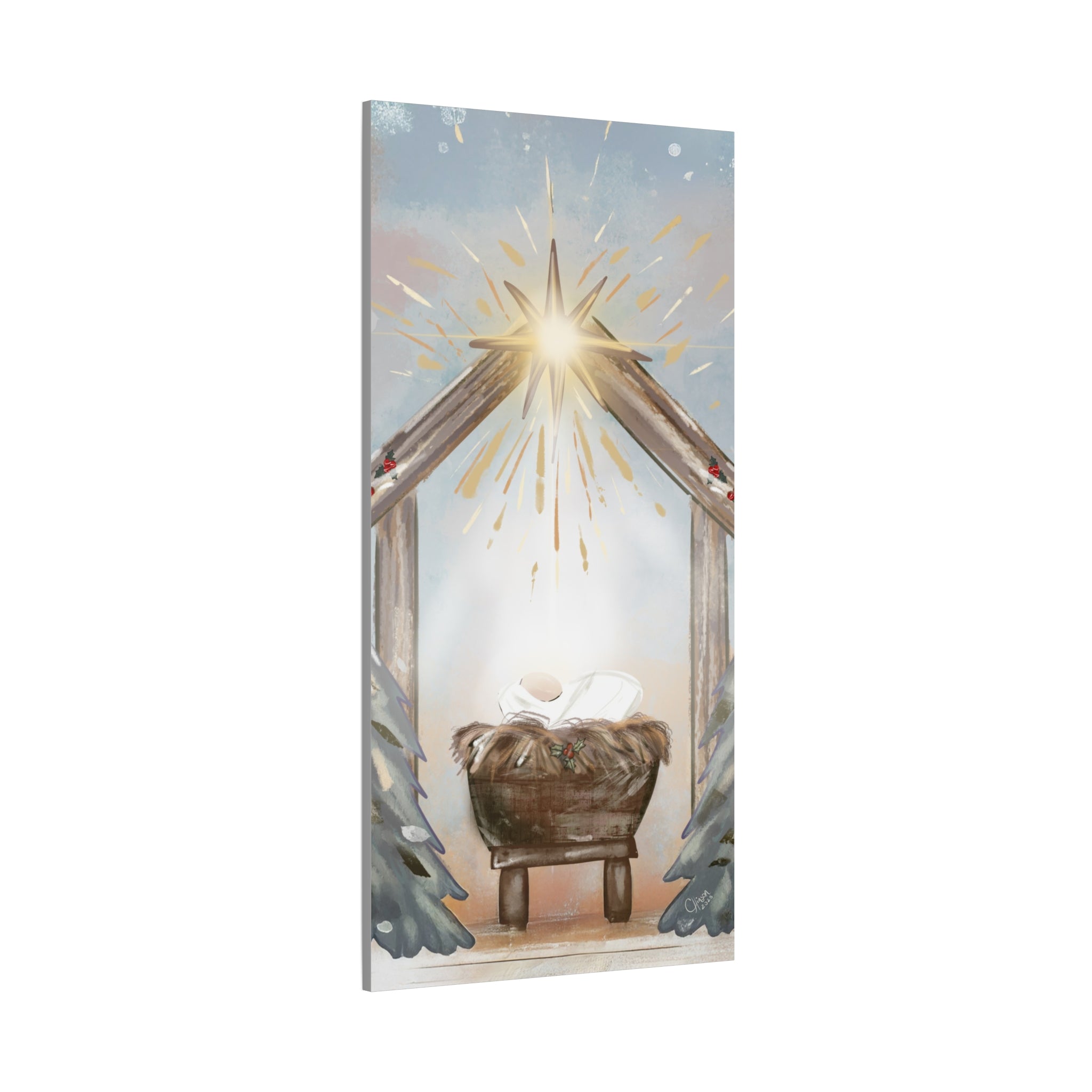 Joy to the World – Digital Nativity Art Print