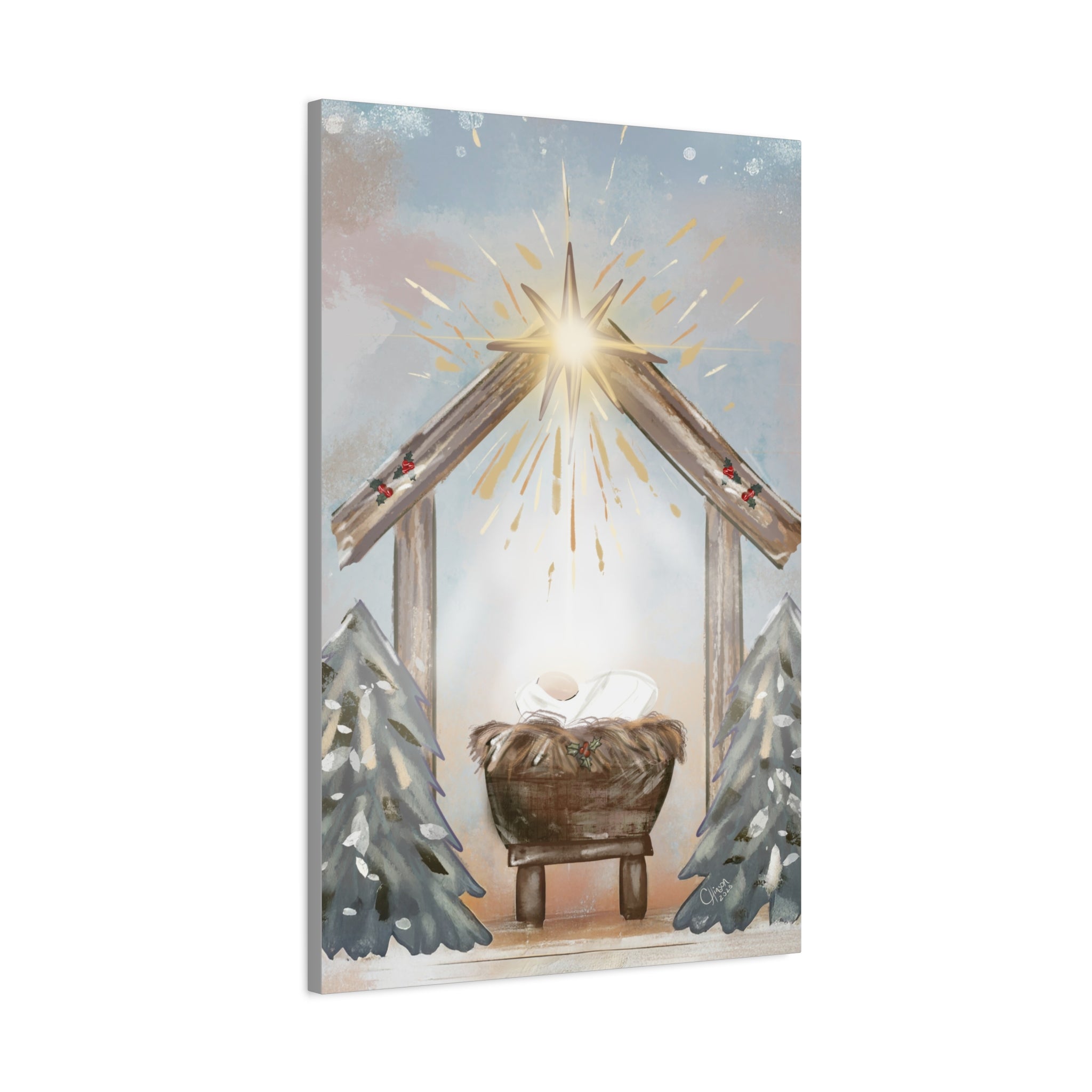 Joy to the World – Digital Nativity Art Print