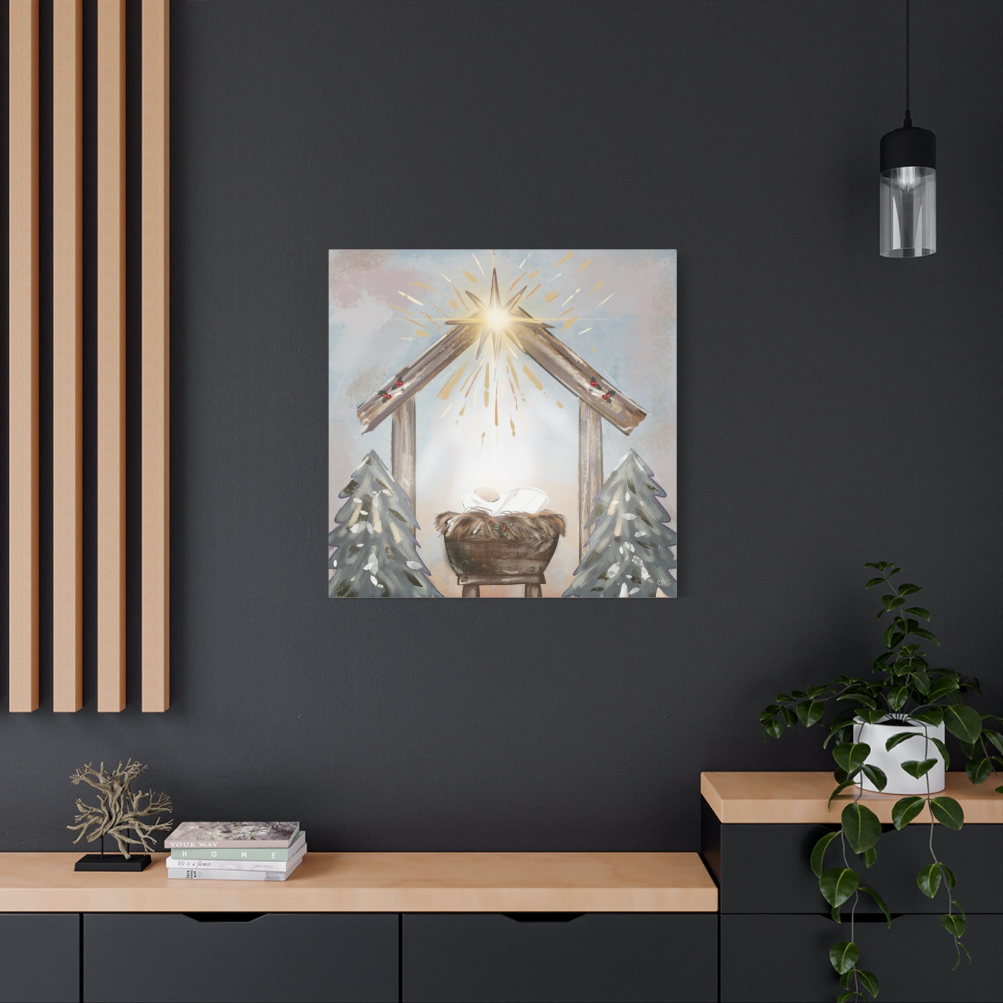 Joy to the World – Digital Nativity Art Print