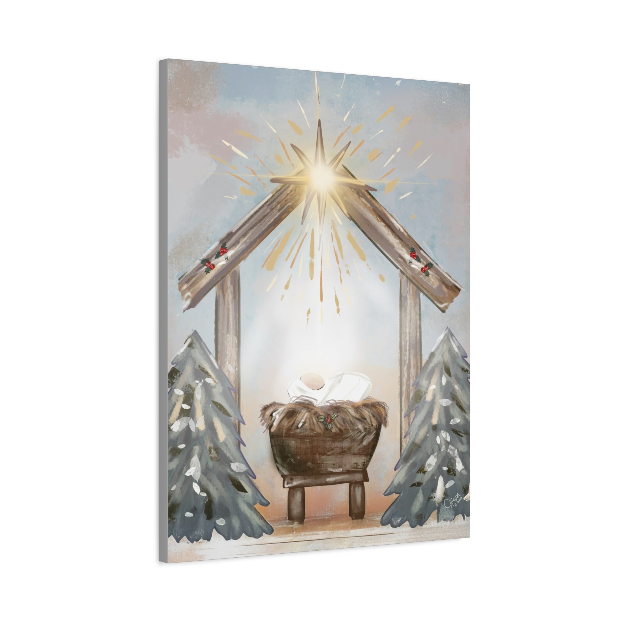 Joy to the World – Digital Nativity Art Print