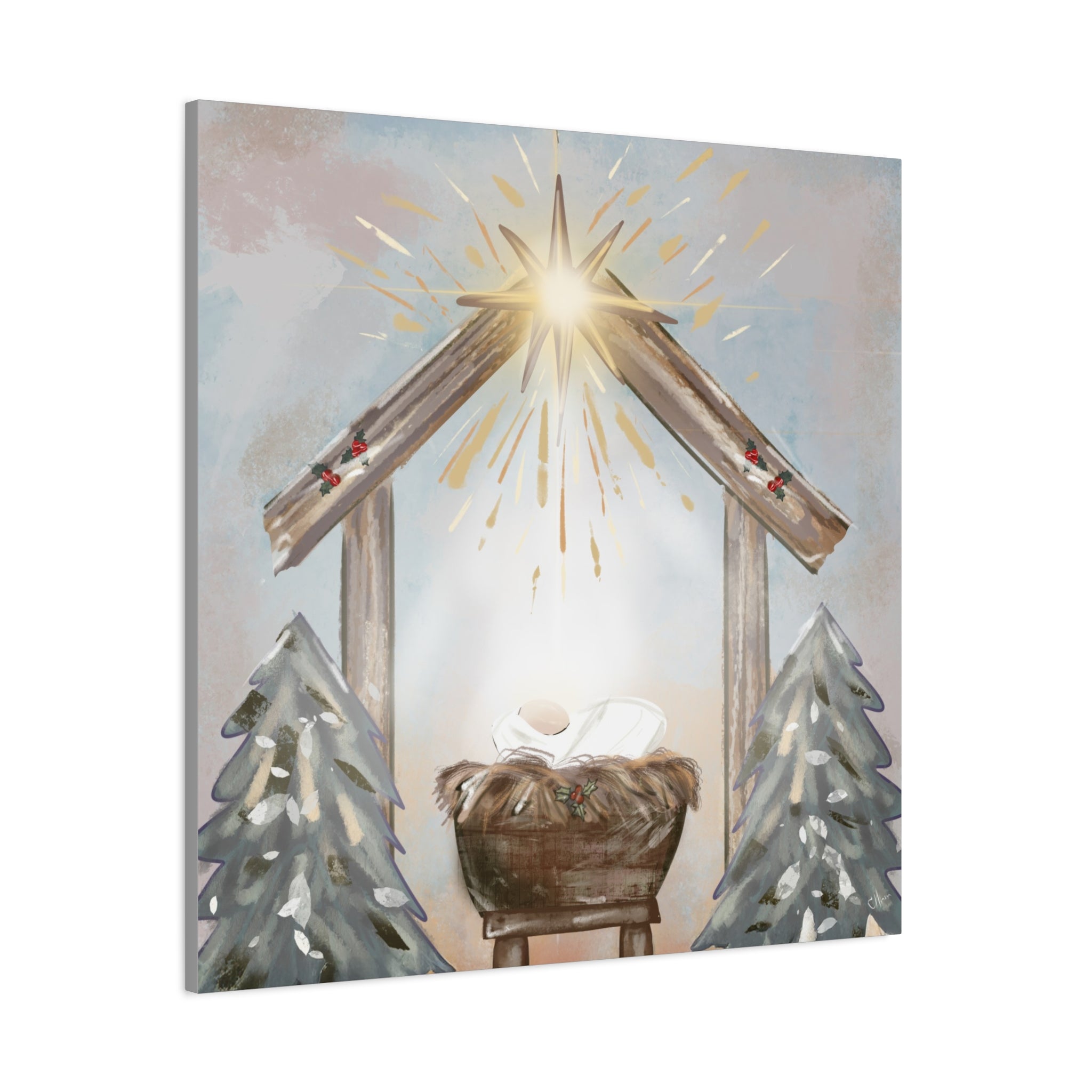Joy to the World – Digital Nativity Art Print