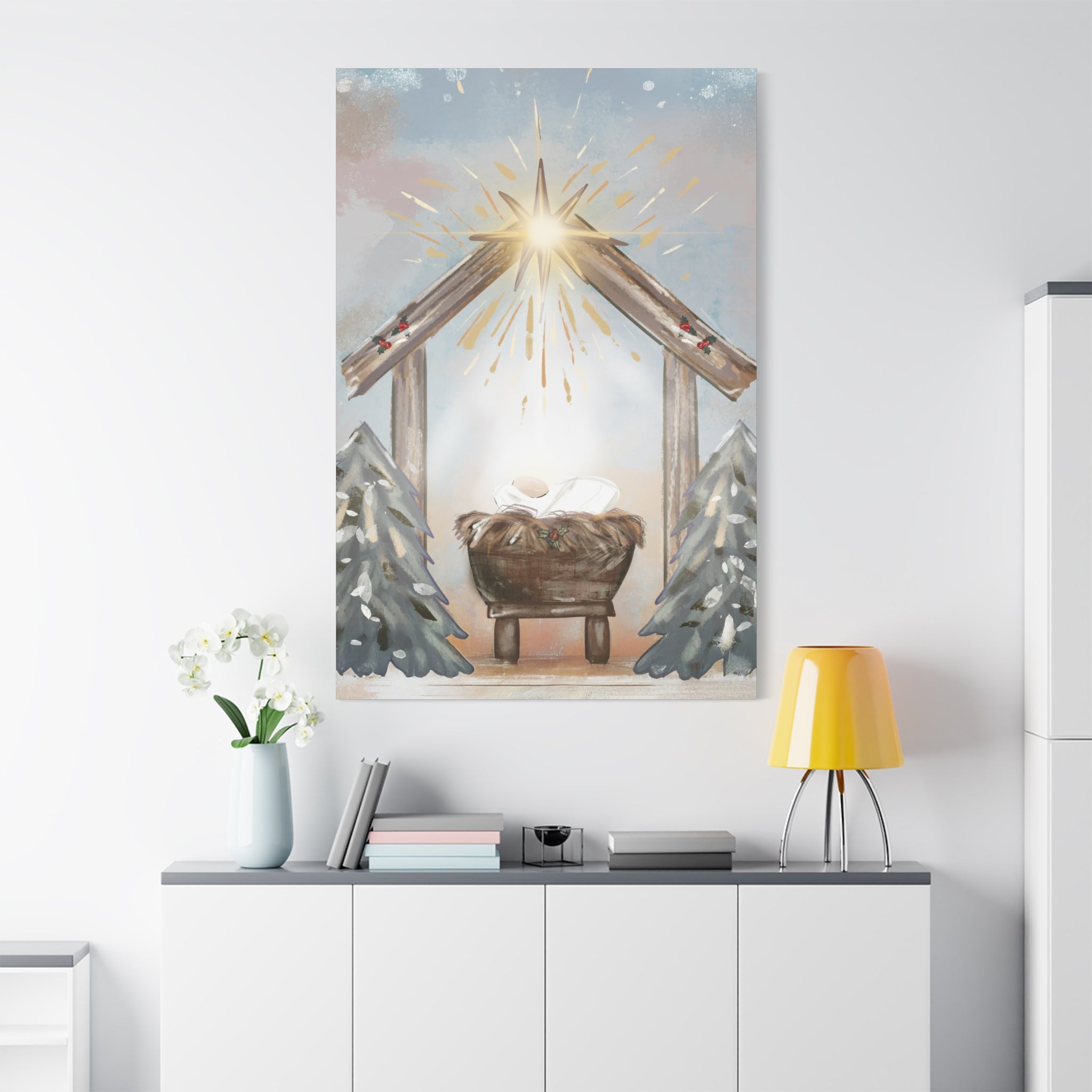 Joy to the World – Digital Nativity Art Print