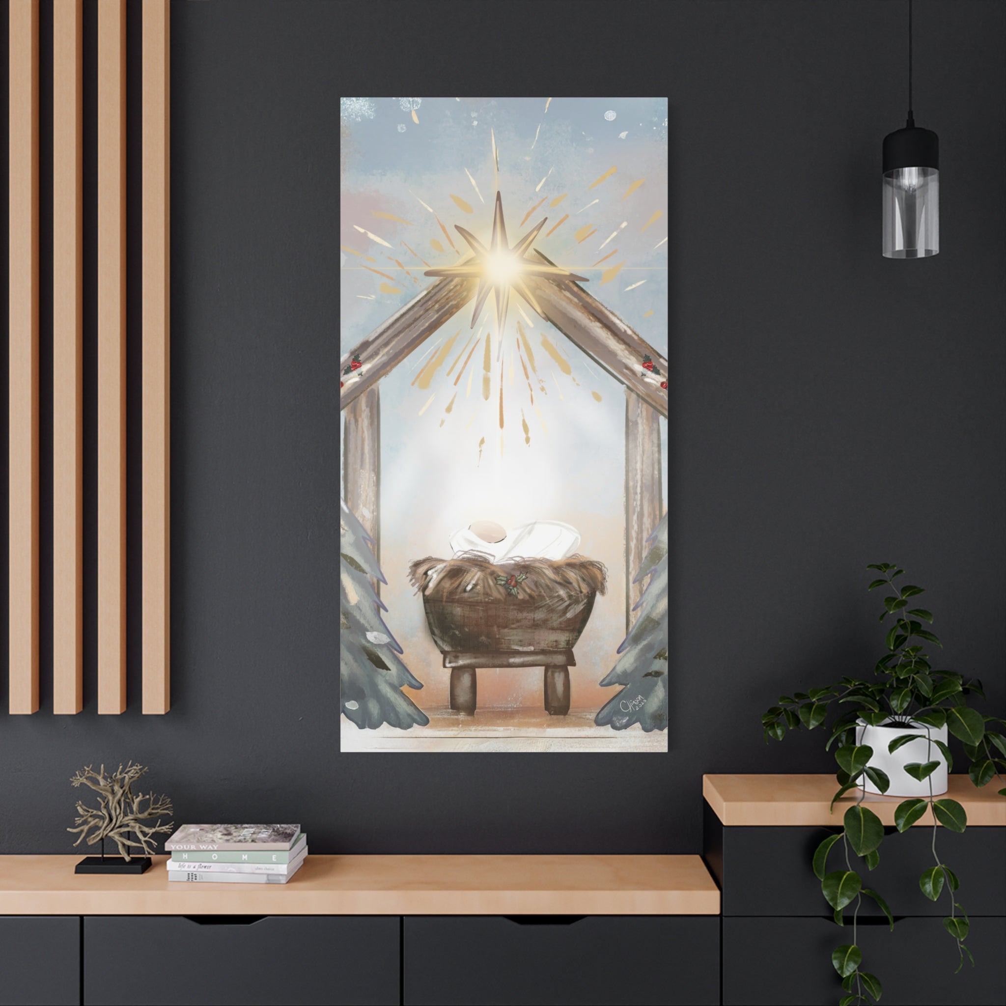 Joy to the World – Digital Nativity Art Print
