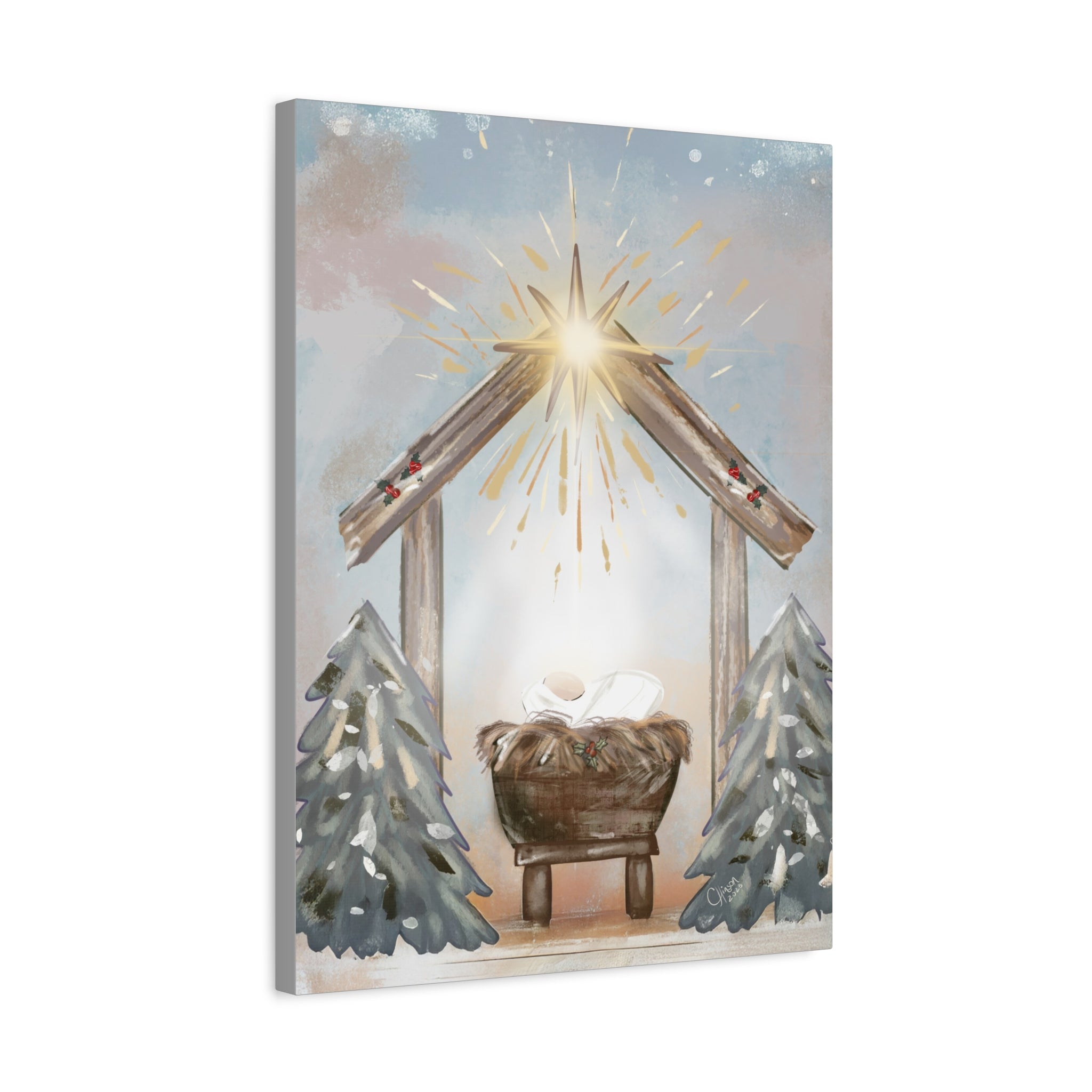 Joy to the World – Digital Nativity Art Print