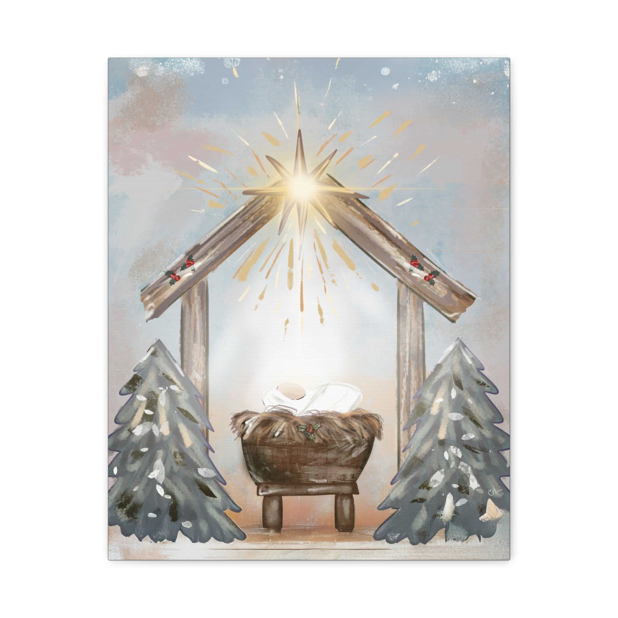 Joy to the World – Digital Nativity Art Print