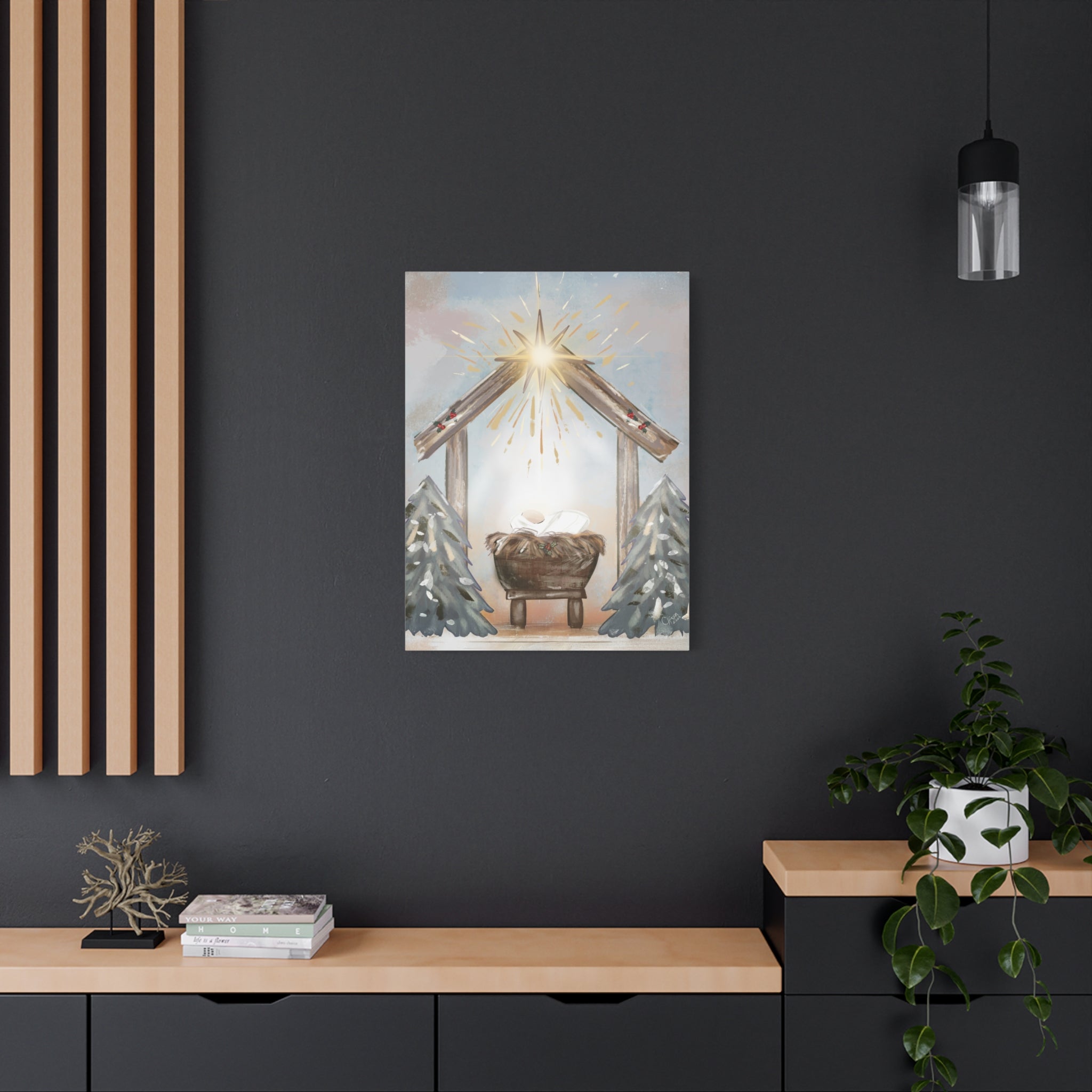 Joy to the World – Digital Nativity Art Print