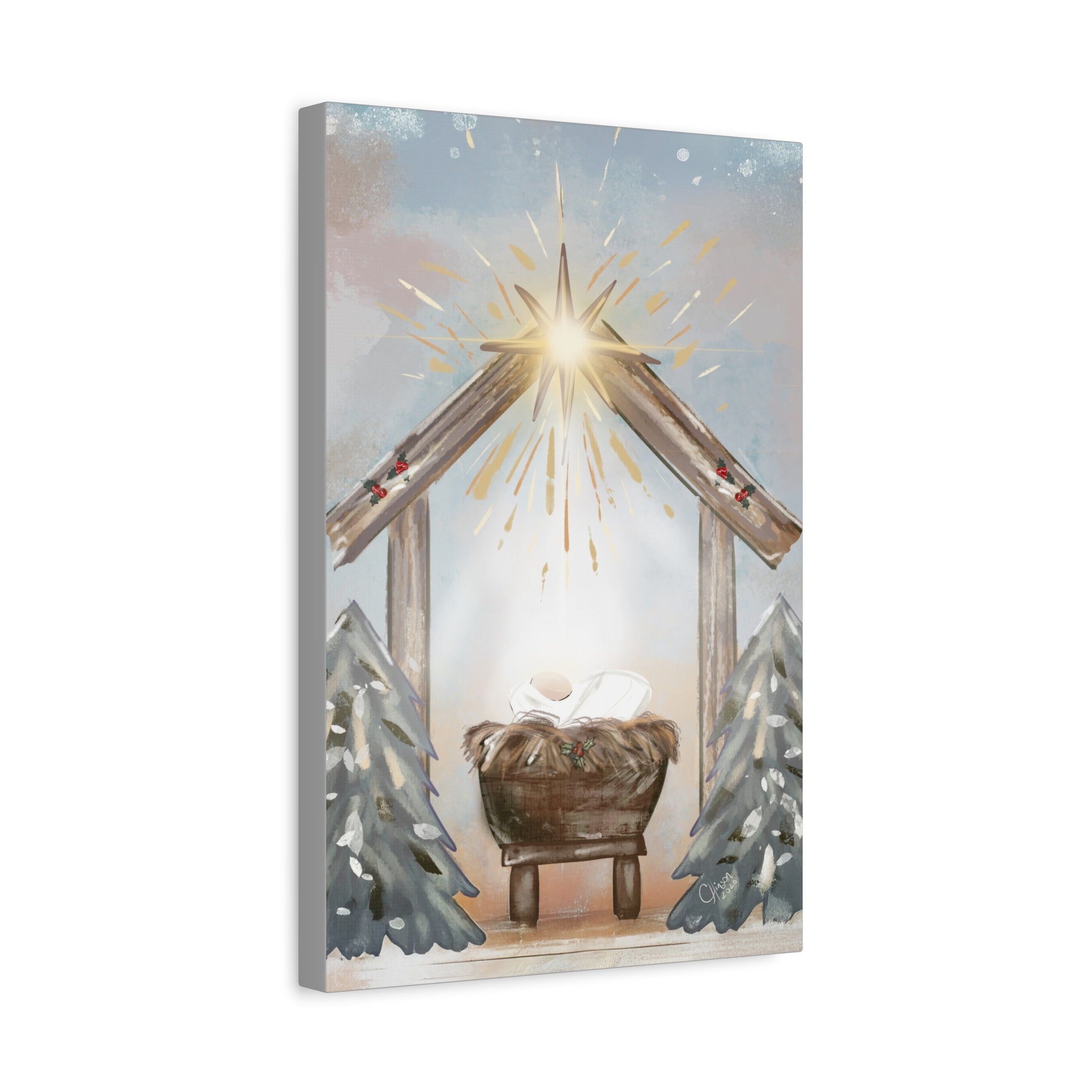 Joy to the World – Digital Nativity Art Print