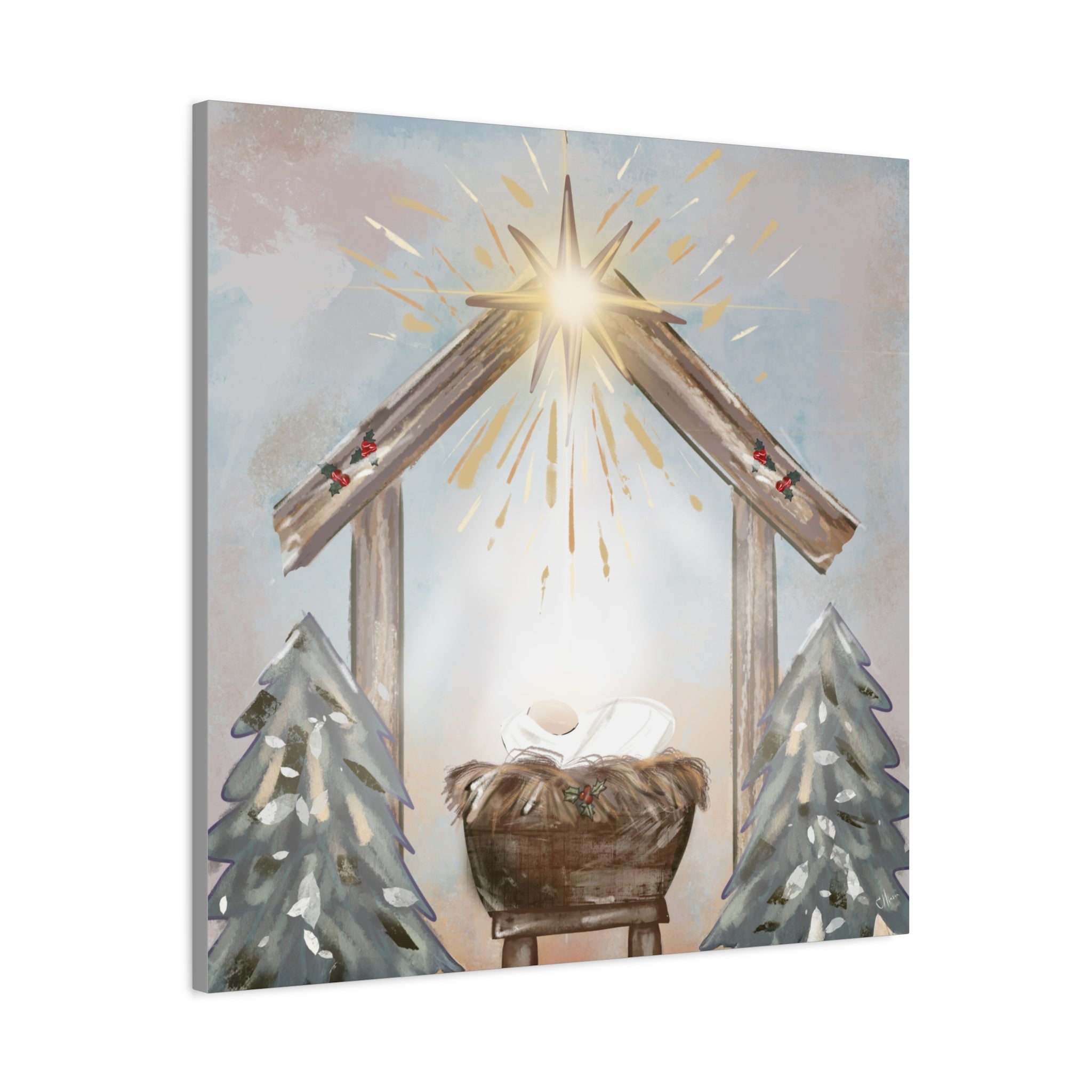 Joy to the World – Digital Nativity Art Print