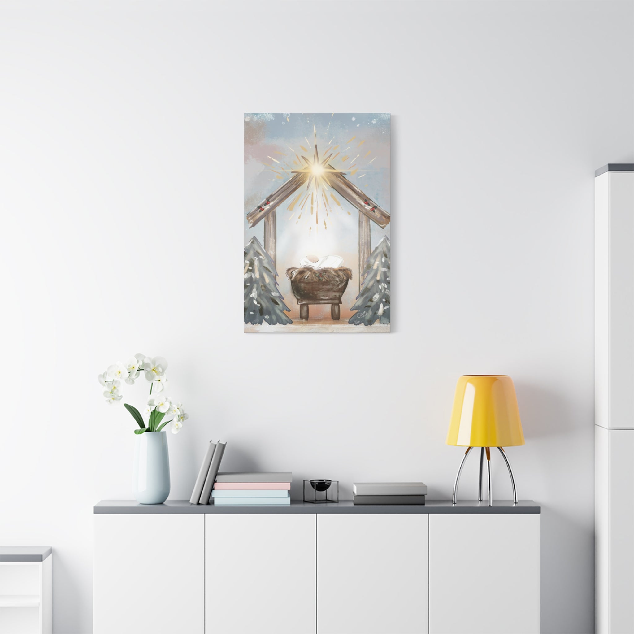 Joy to the World – Digital Nativity Art Print