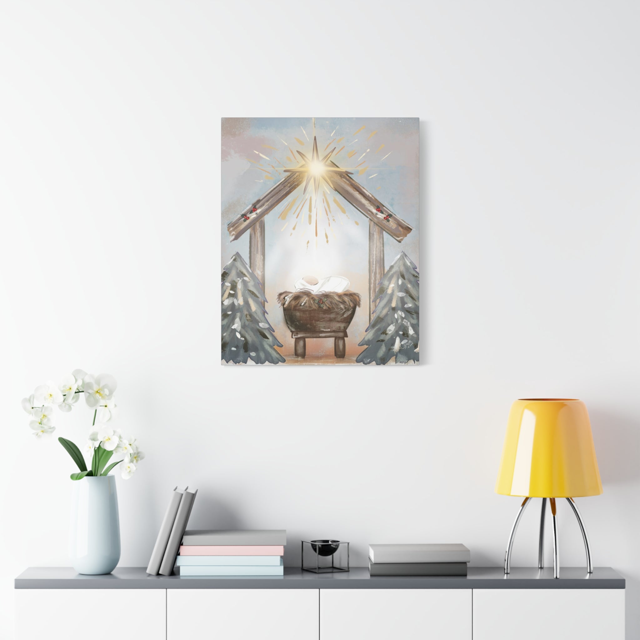 Joy to the World – Digital Nativity Art Print