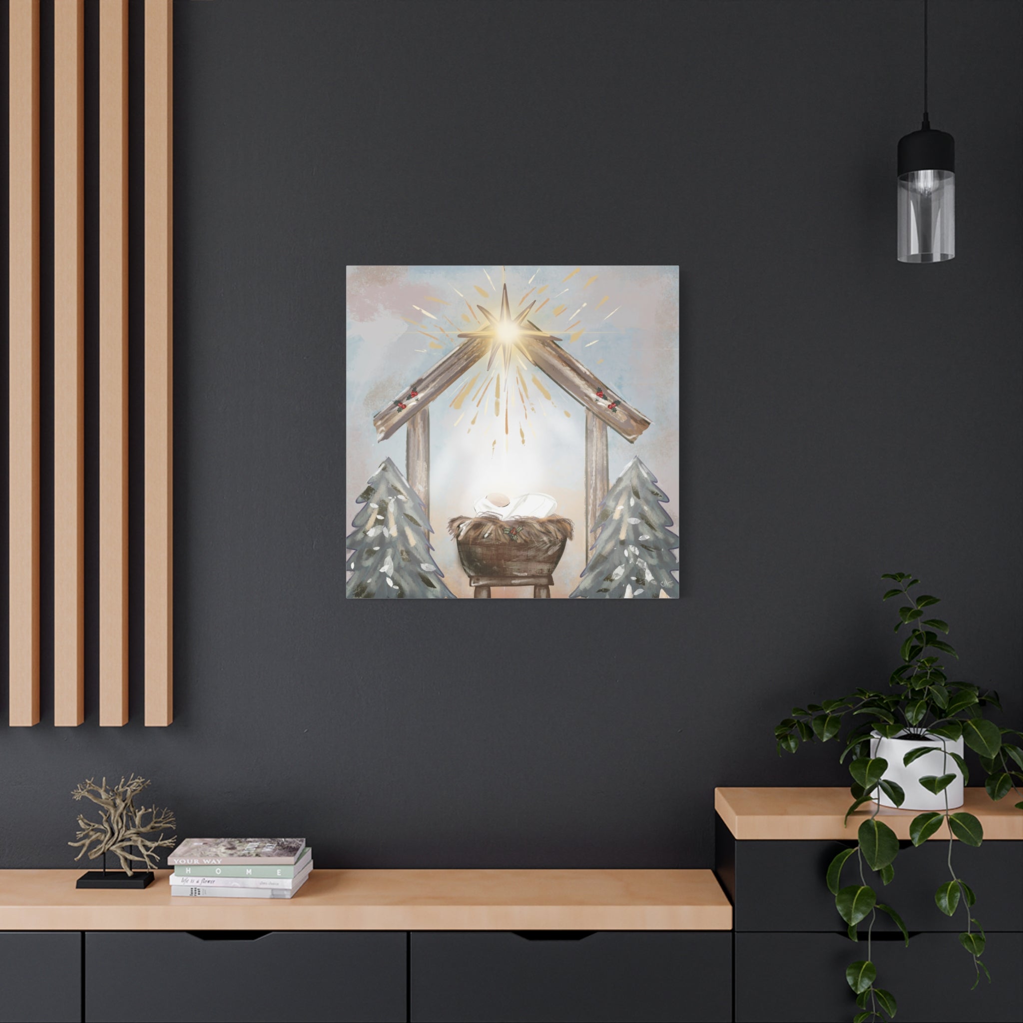 Joy to the World – Digital Nativity Art Print