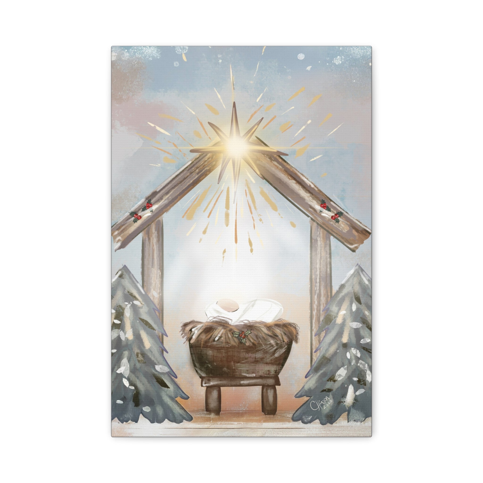 Joy to the World – Digital Nativity Art Print
