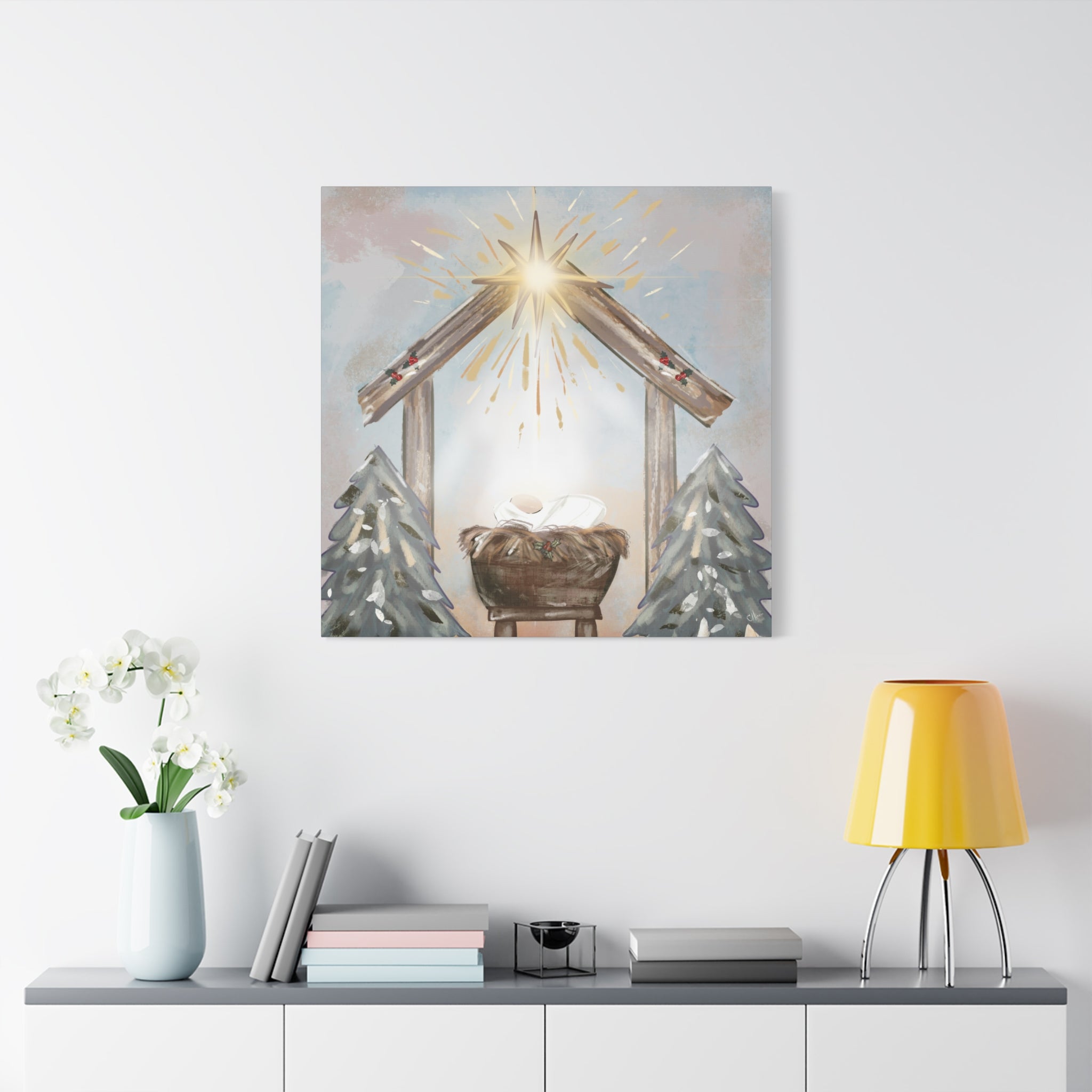Joy to the World – Digital Nativity Art Print