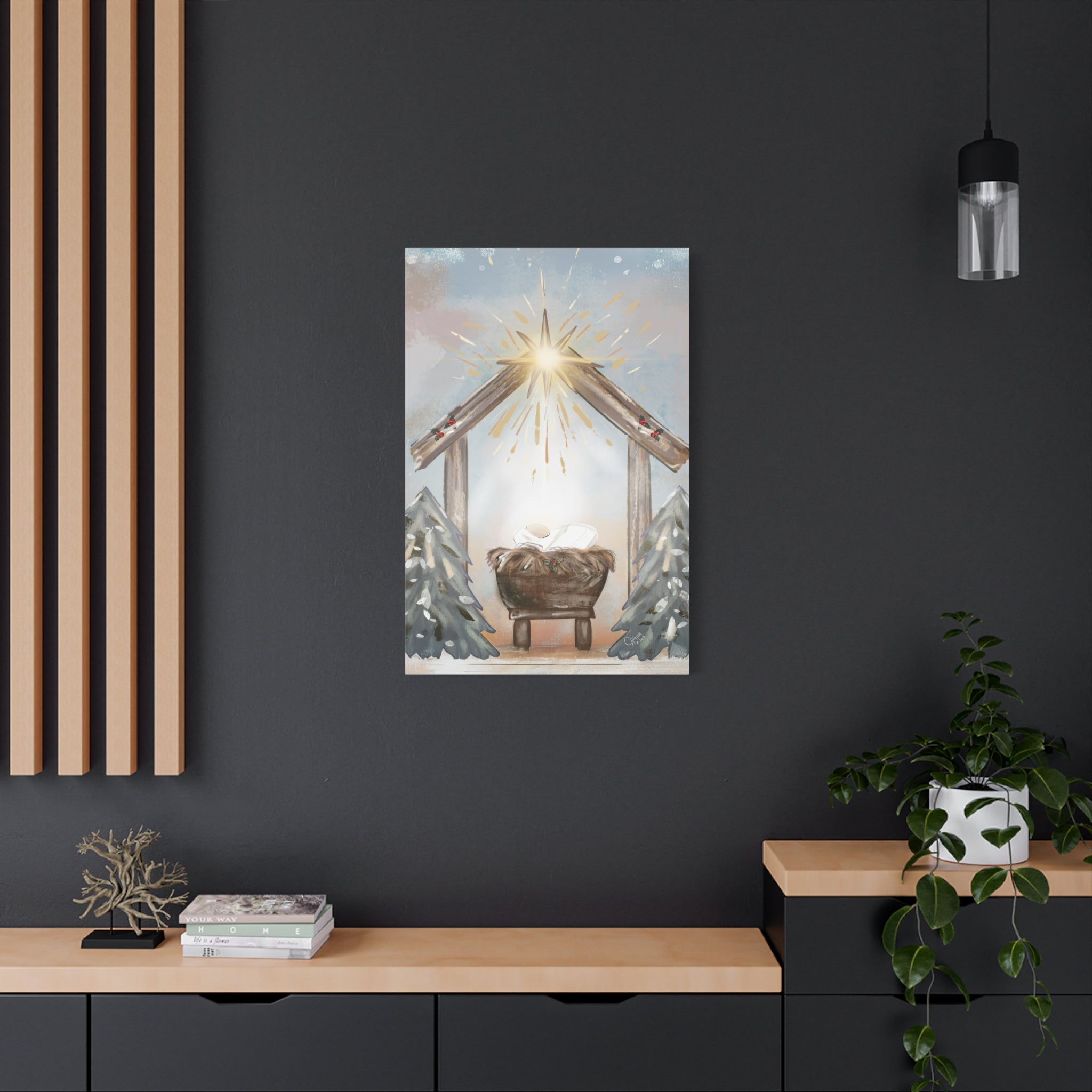 Joy to the World – Digital Nativity Art Print