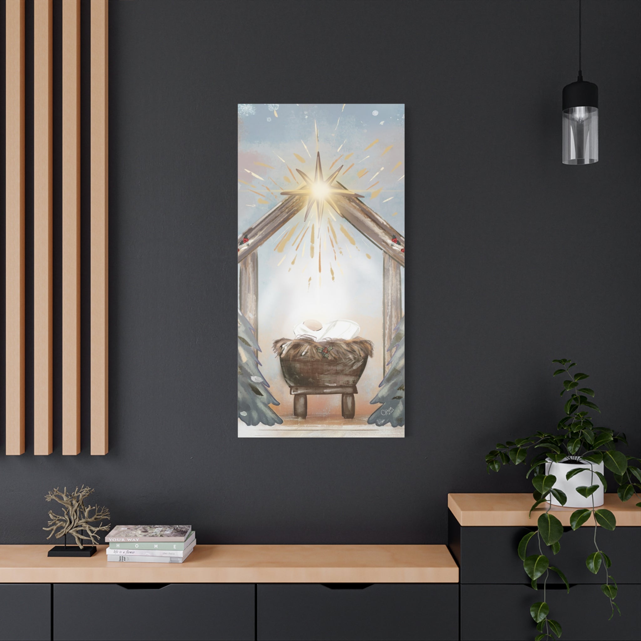 Joy to the World – Digital Nativity Art Print