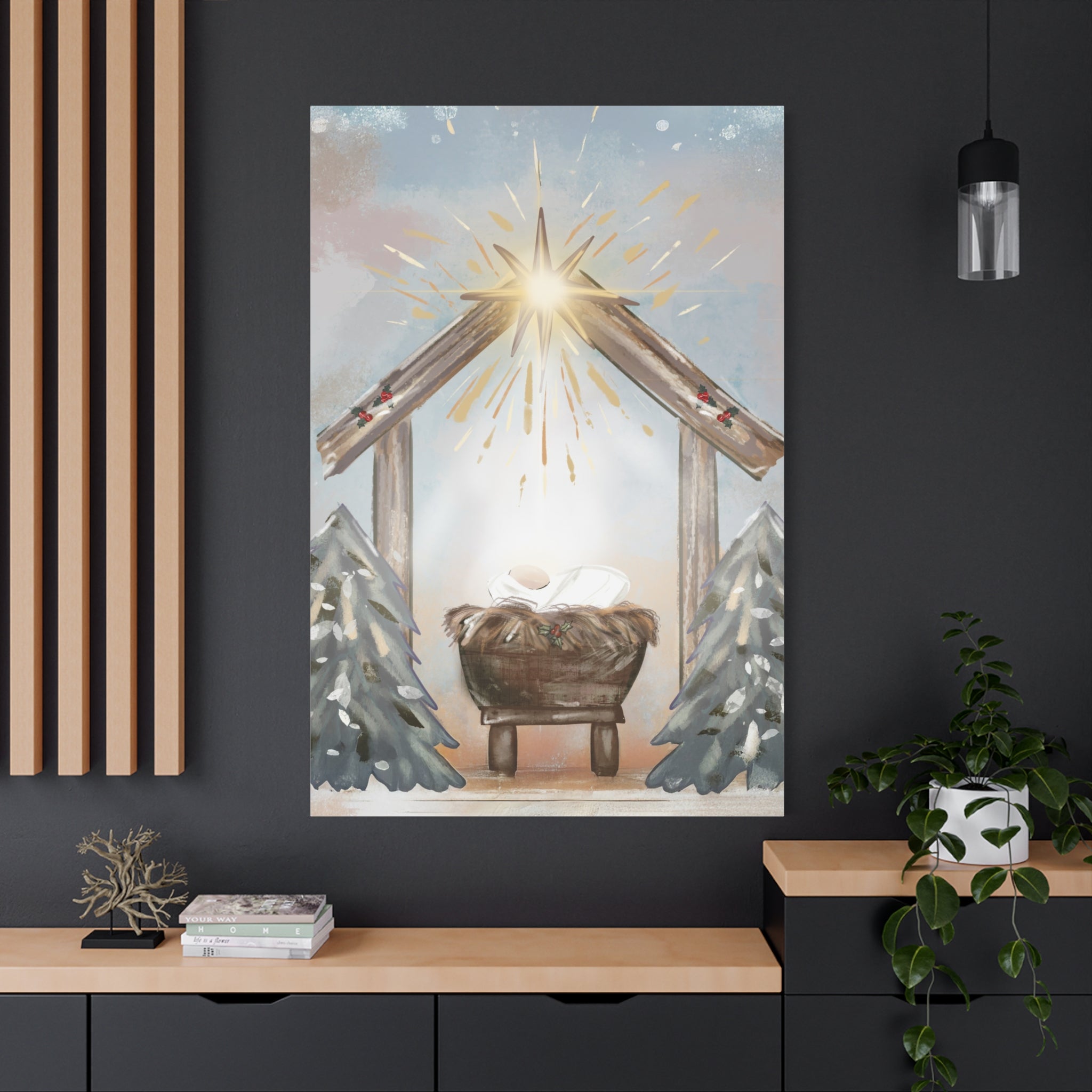Joy to the World – Digital Nativity Art Print