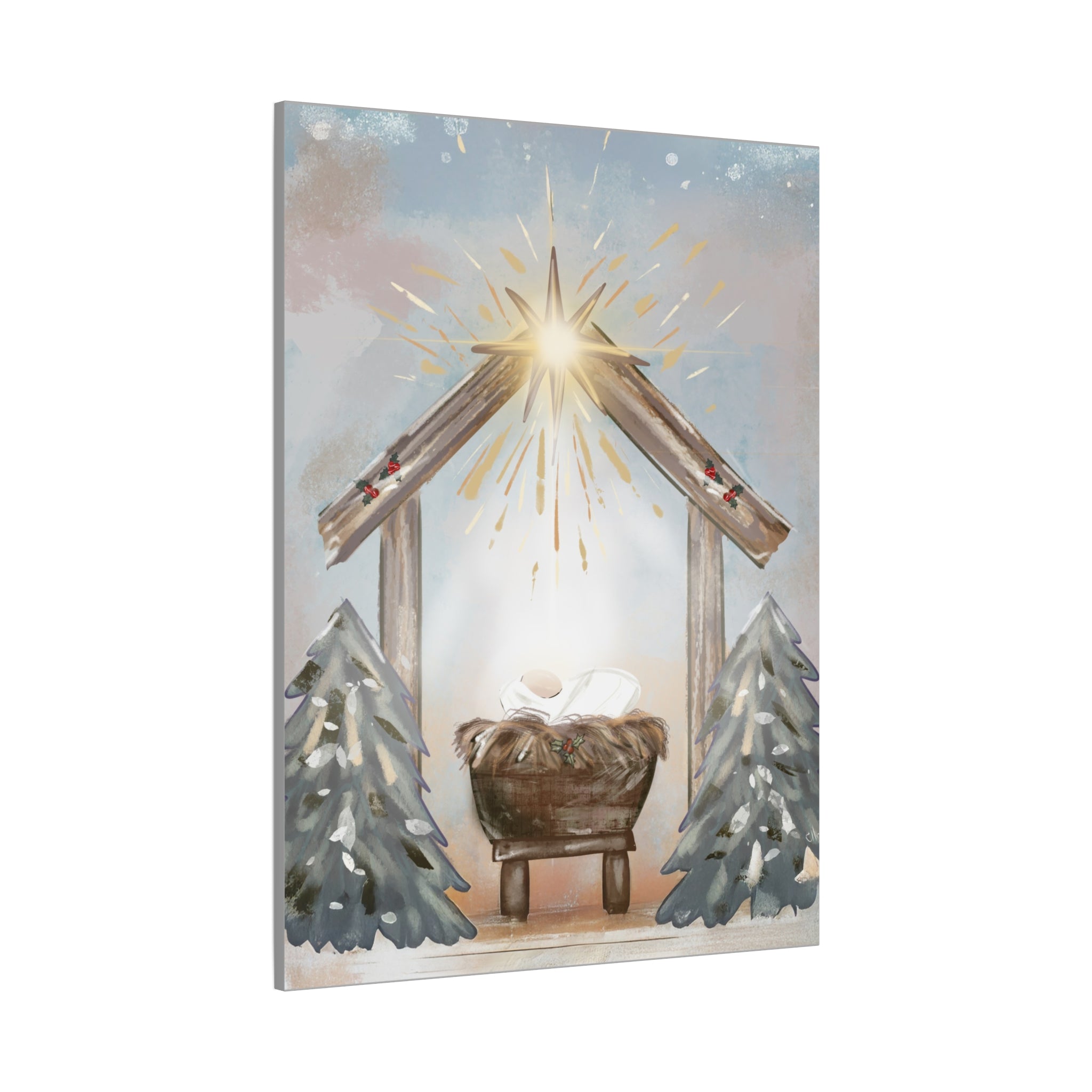 Joy to the World – Digital Nativity Art Print