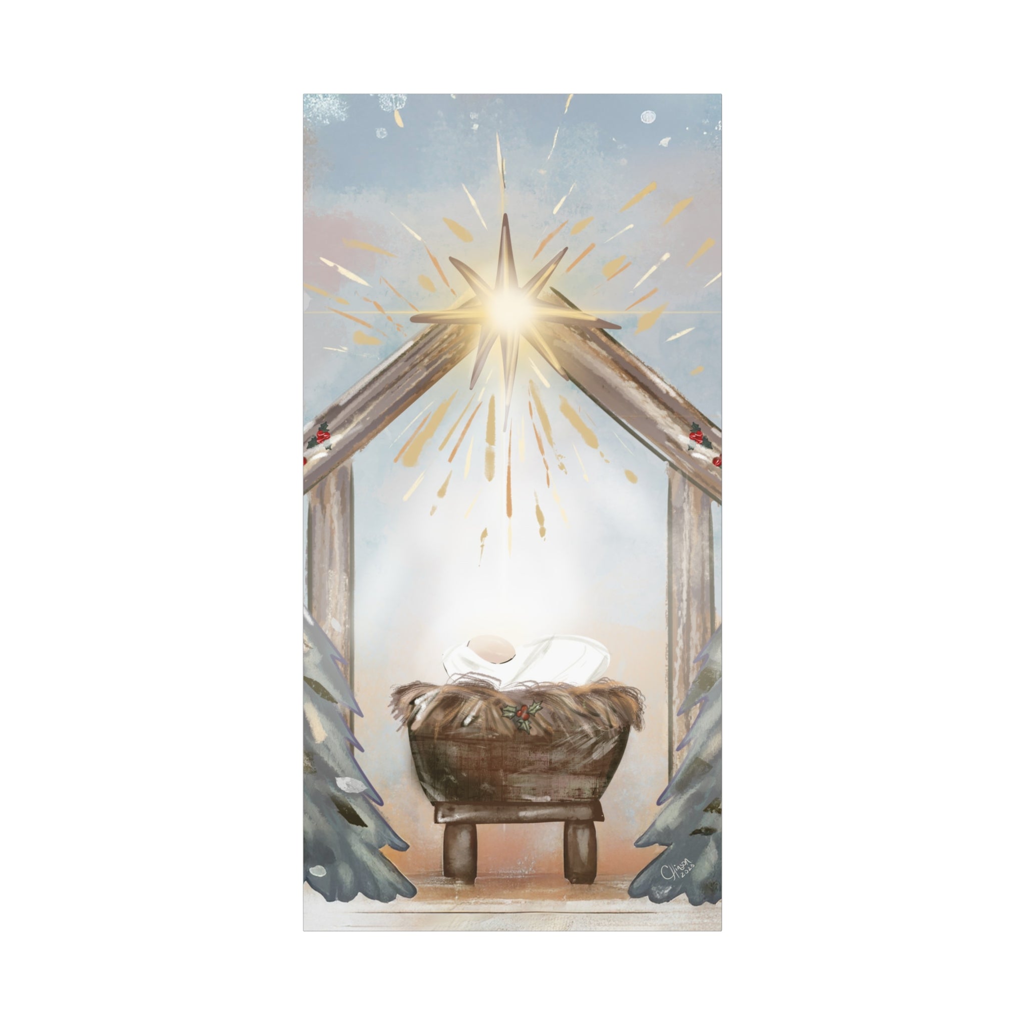 Joy to the World – Digital Nativity Art Print
