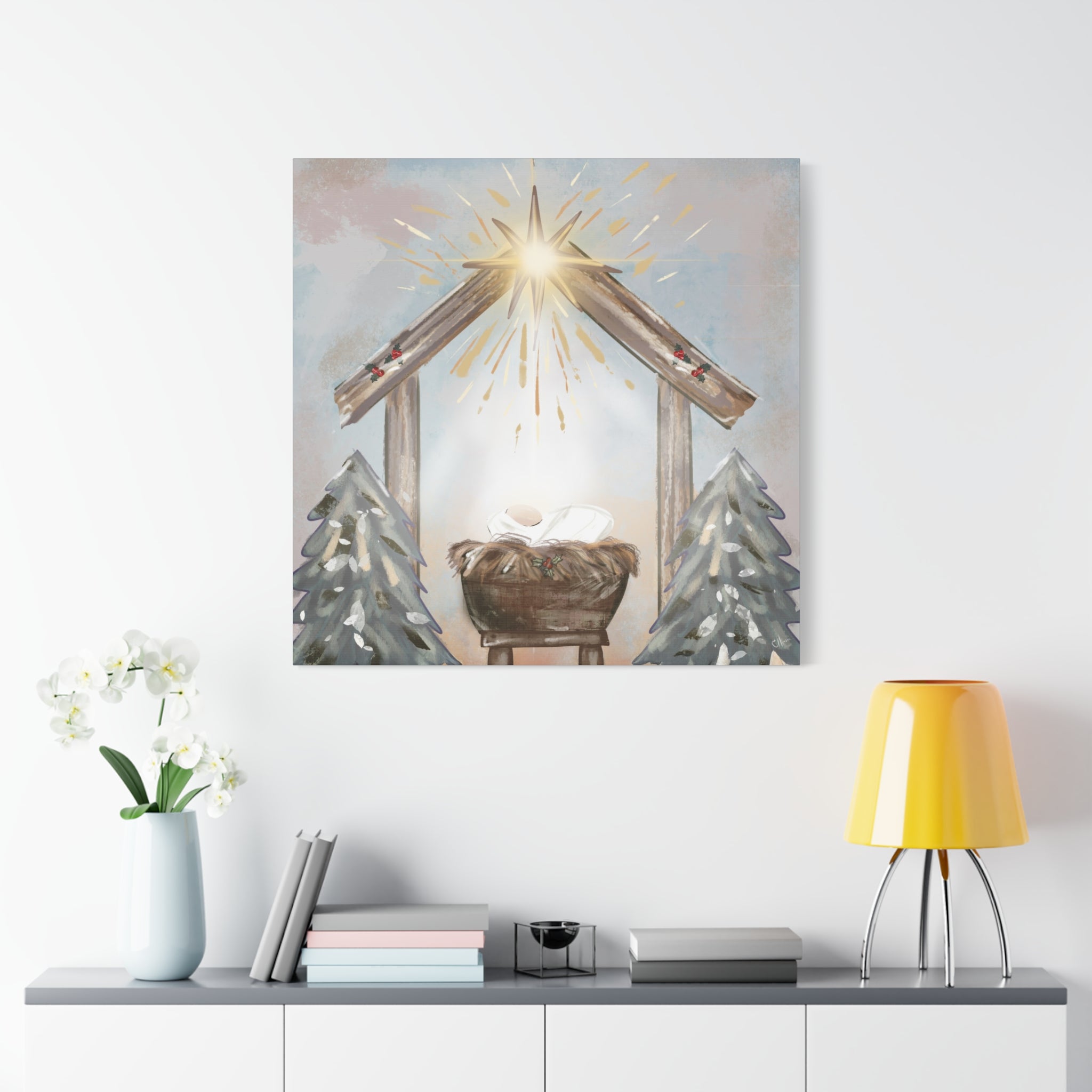 Joy to the World – Digital Nativity Art Print