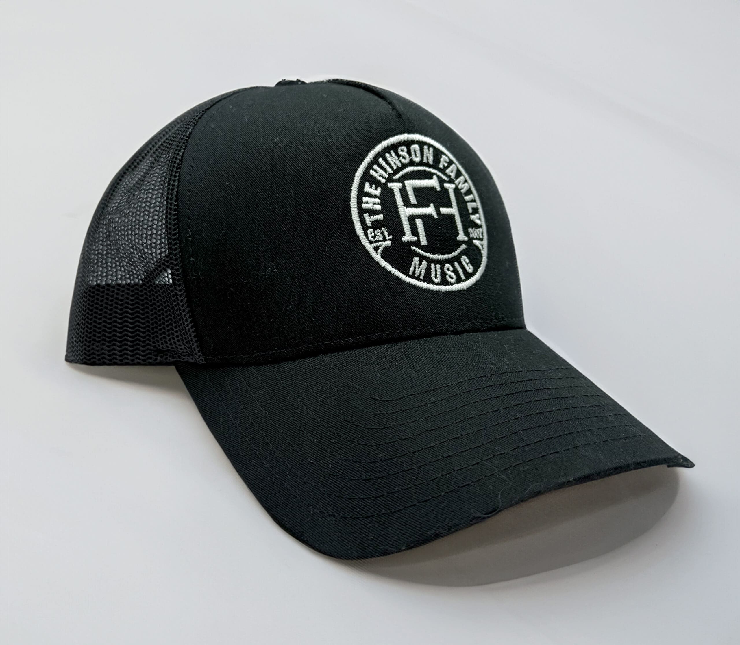 Hinson Family Black & White Logo Embroidered Trucker Cap image 2