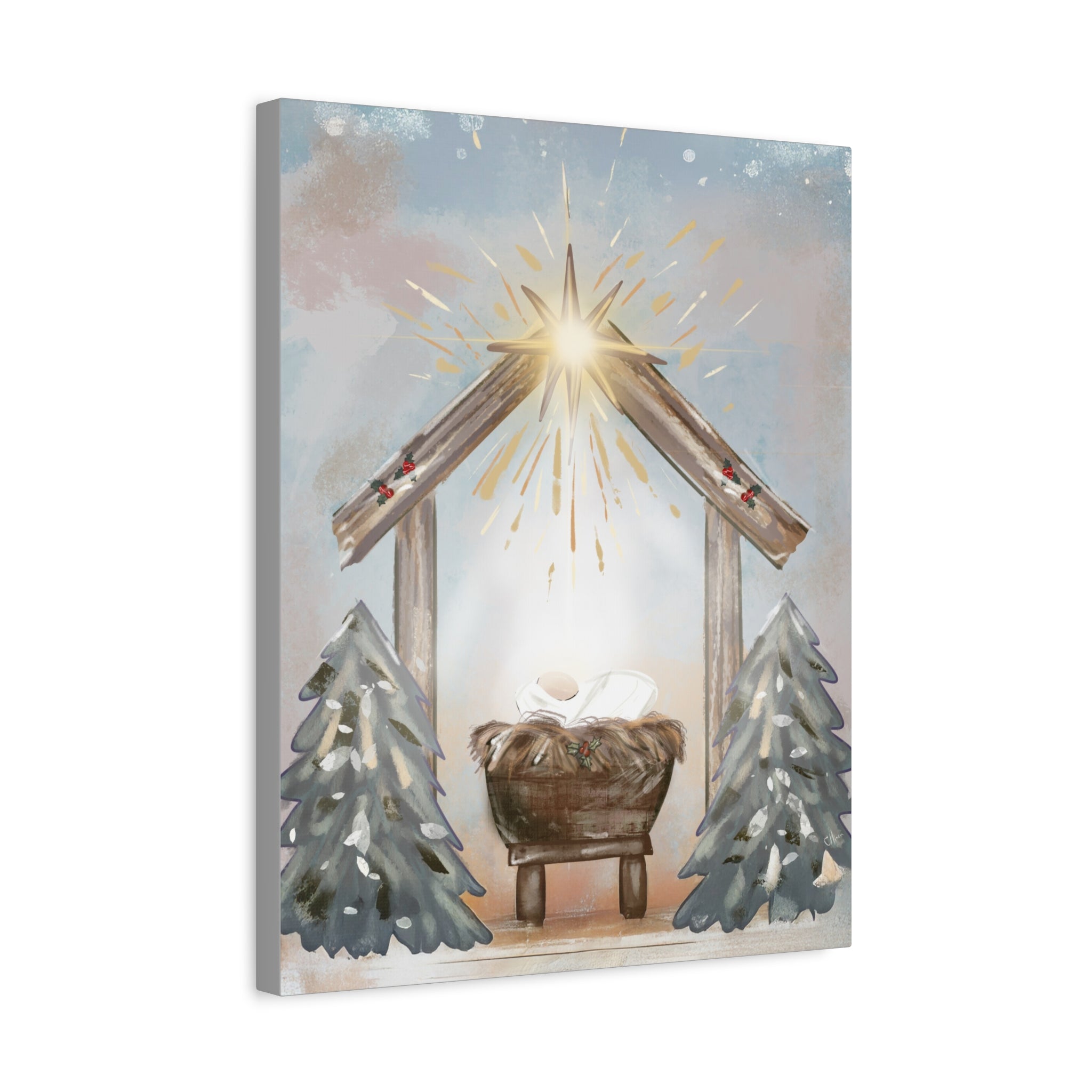 Joy to the World – Digital Nativity Art Print