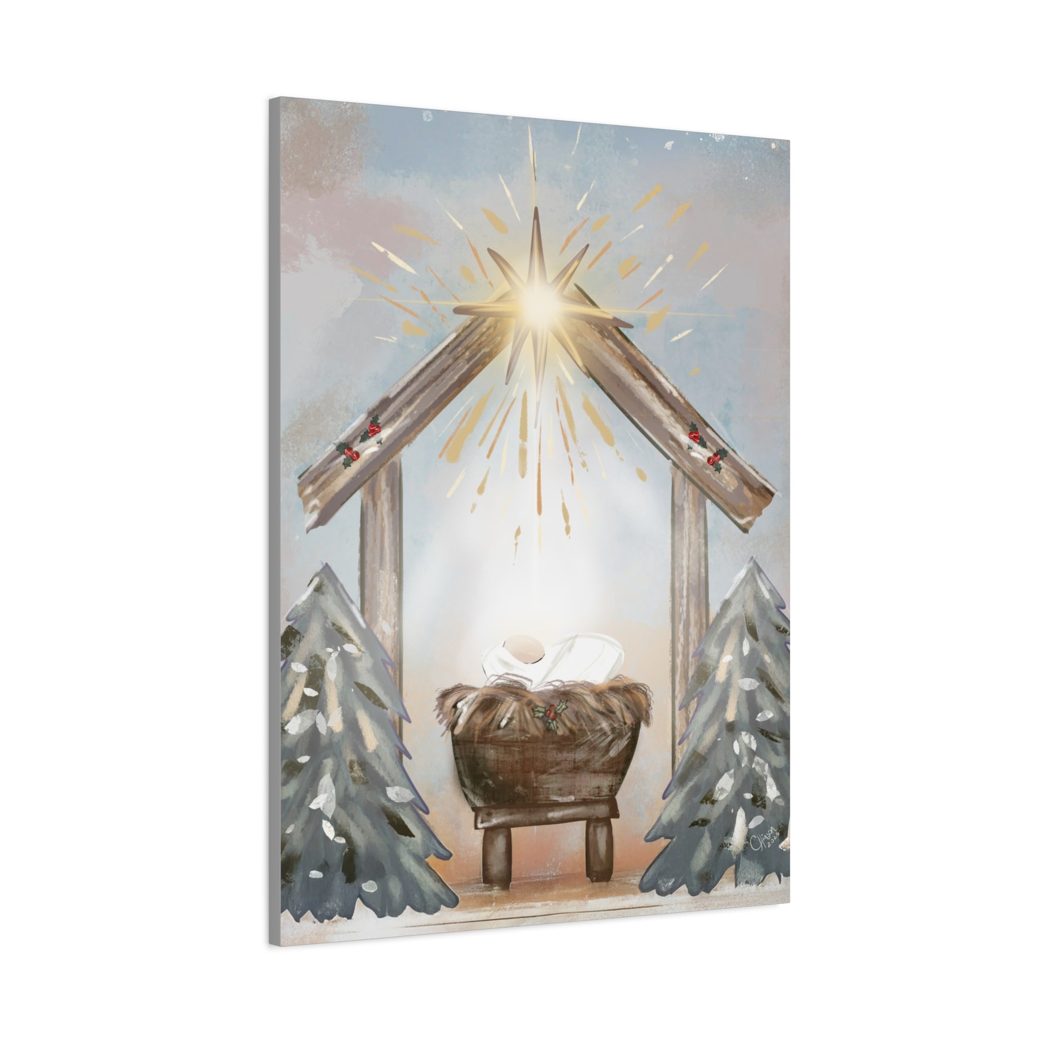 Joy to the World – Digital Nativity Art Print