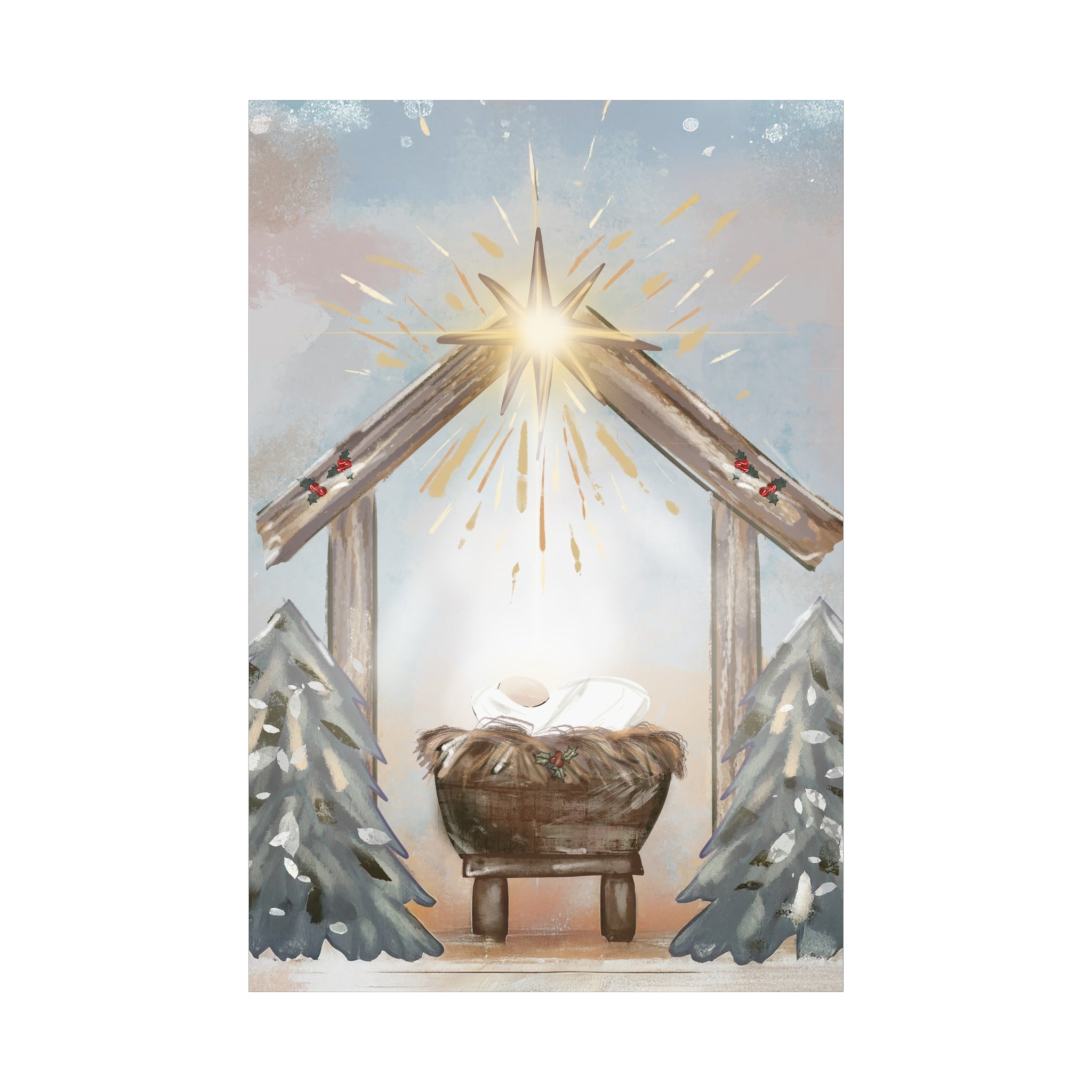 Joy to the World – Digital Nativity Art Print