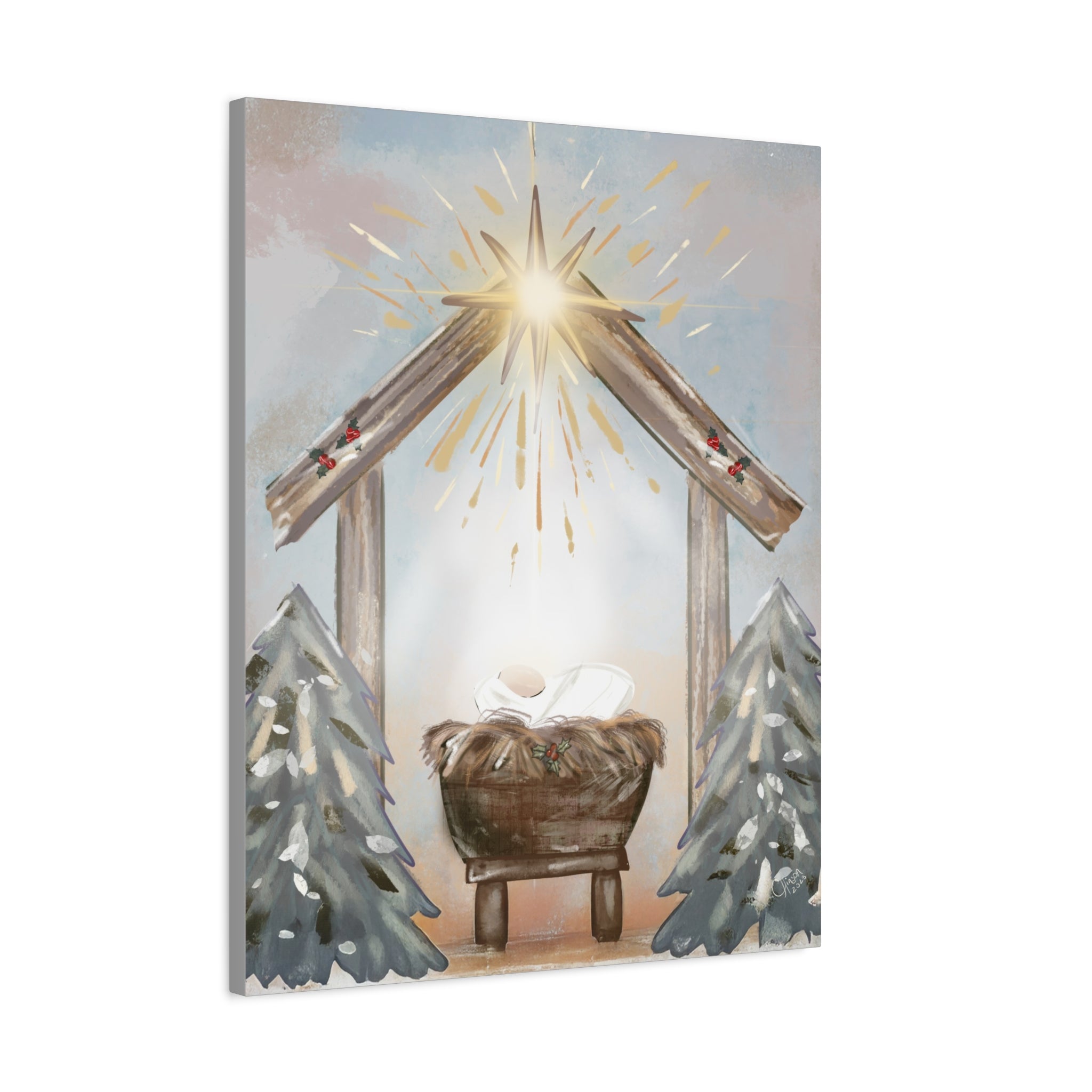 Joy to the World – Digital Nativity Art Print