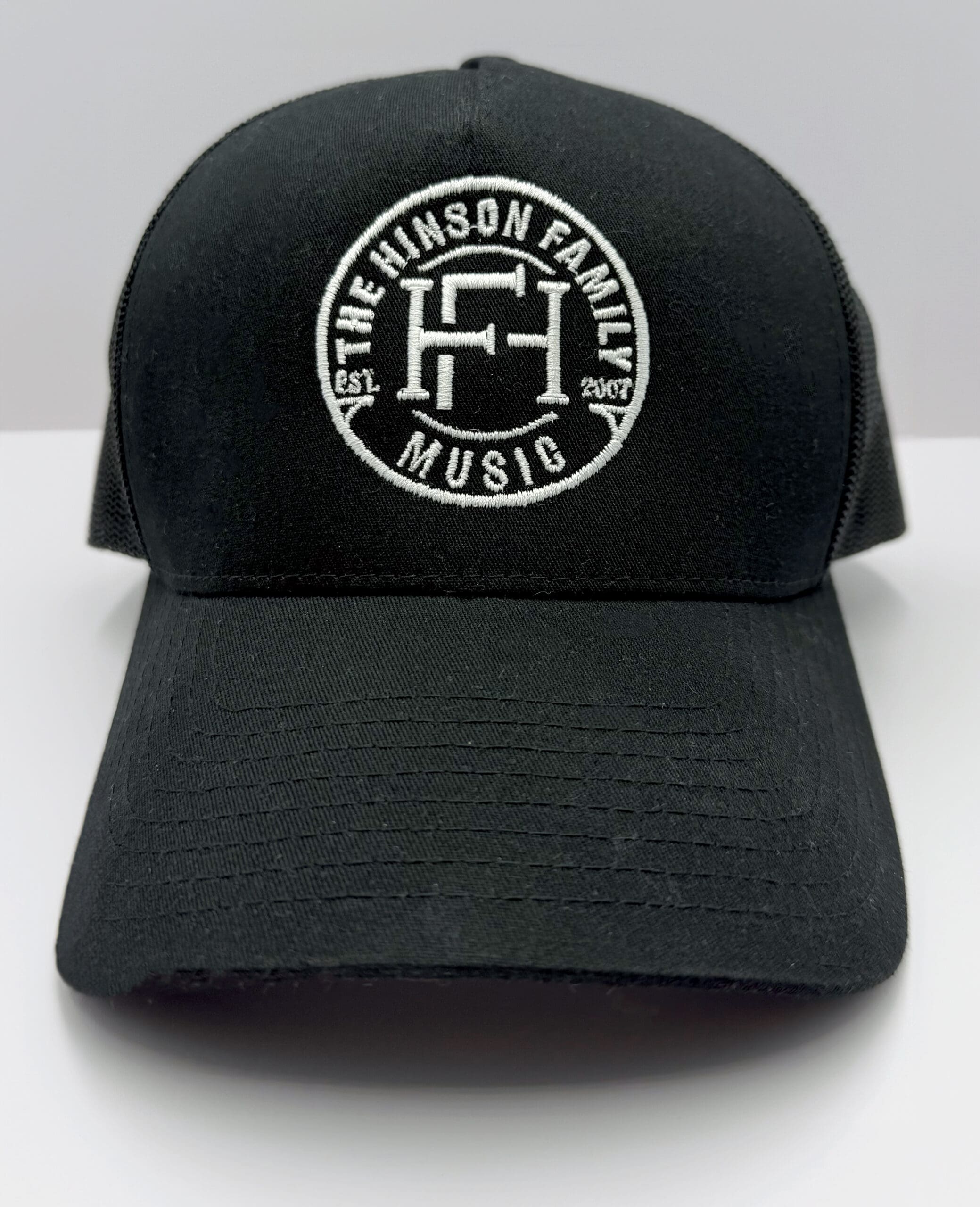 Hinson Family Black & White Logo Embroidered Trucker Cap image 1