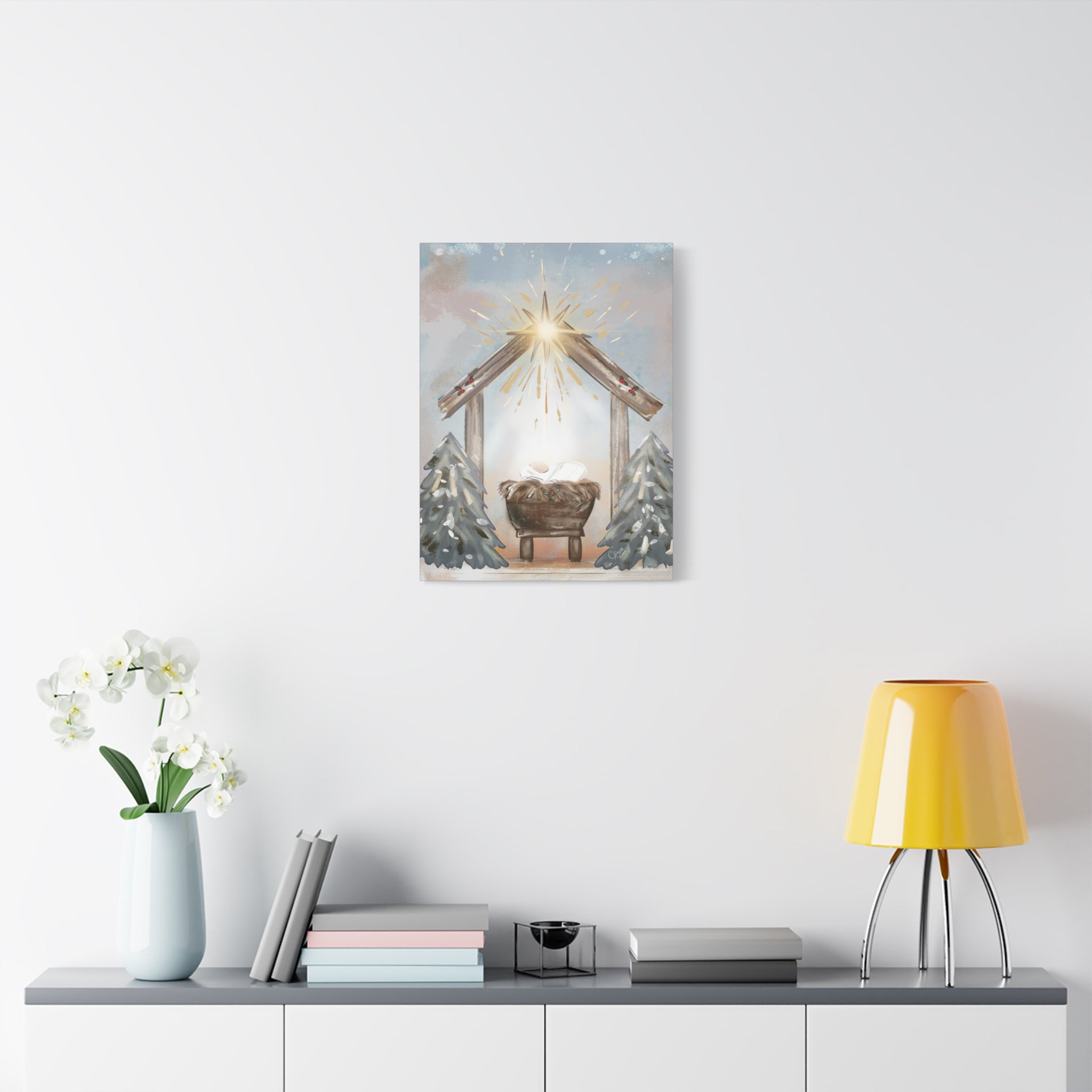 Joy to the World – Digital Nativity Art Print