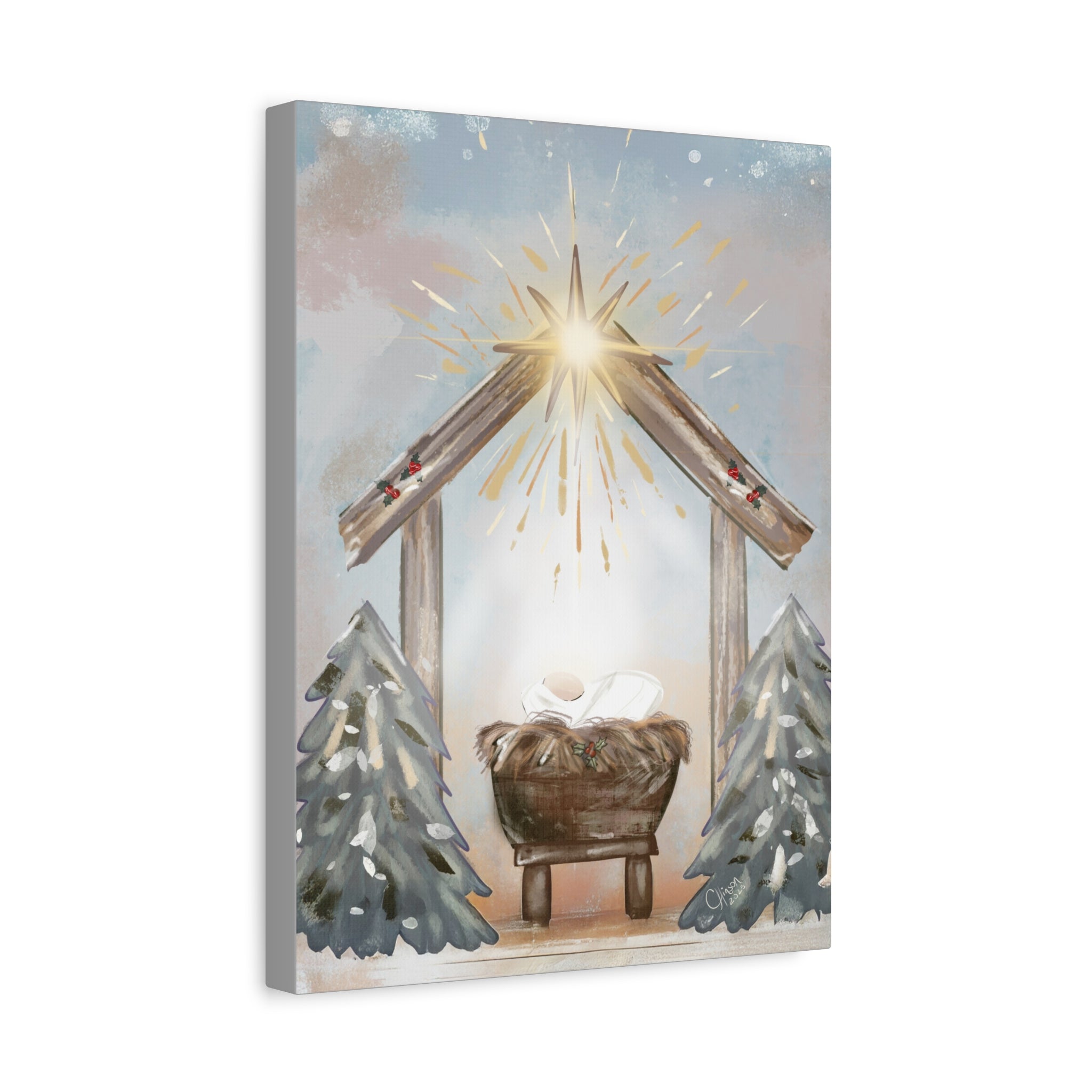 Joy to the World – Digital Nativity Art Print